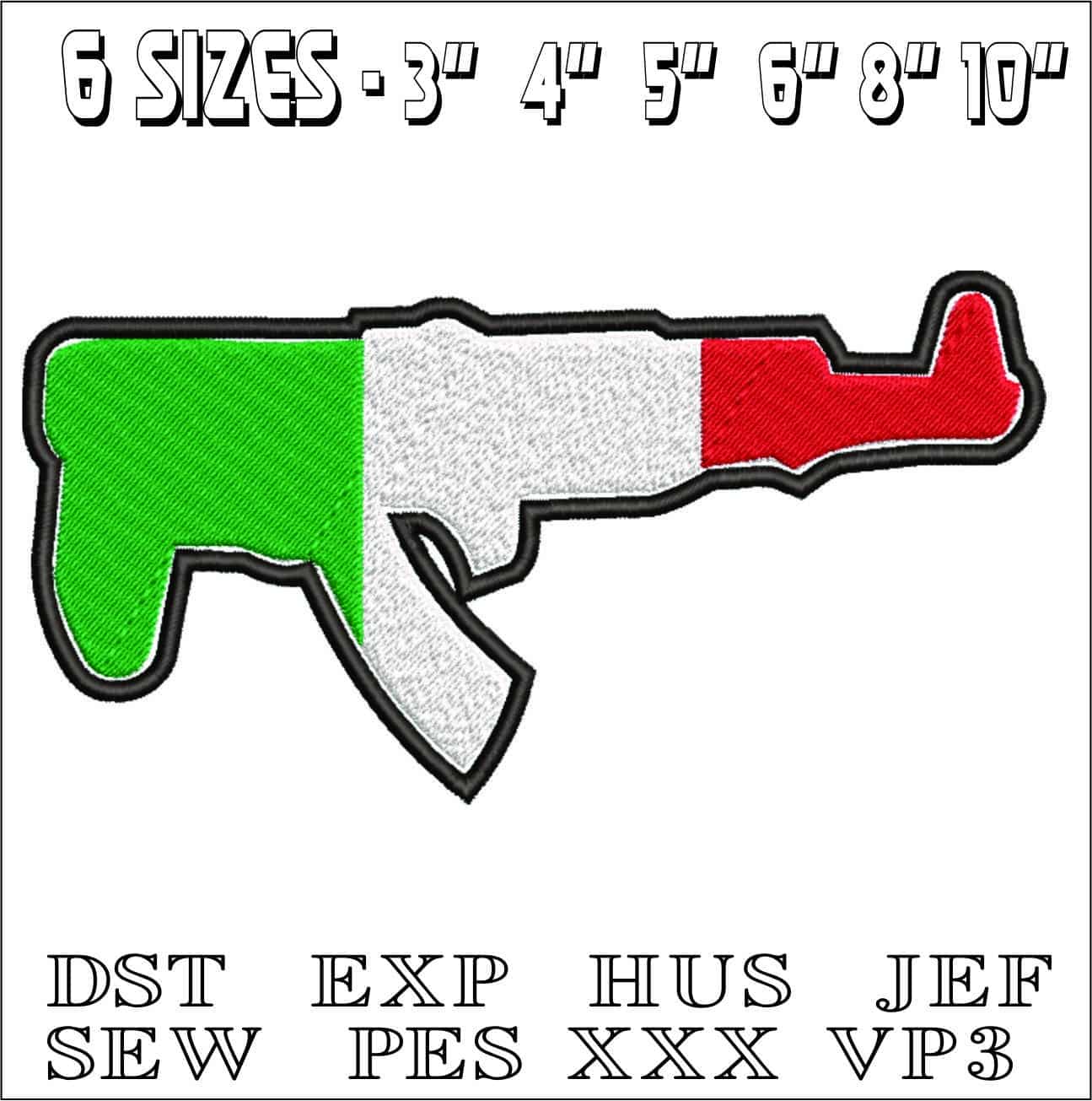 AKA47MEX- Elegant embroidery design file - instant download — view 2
