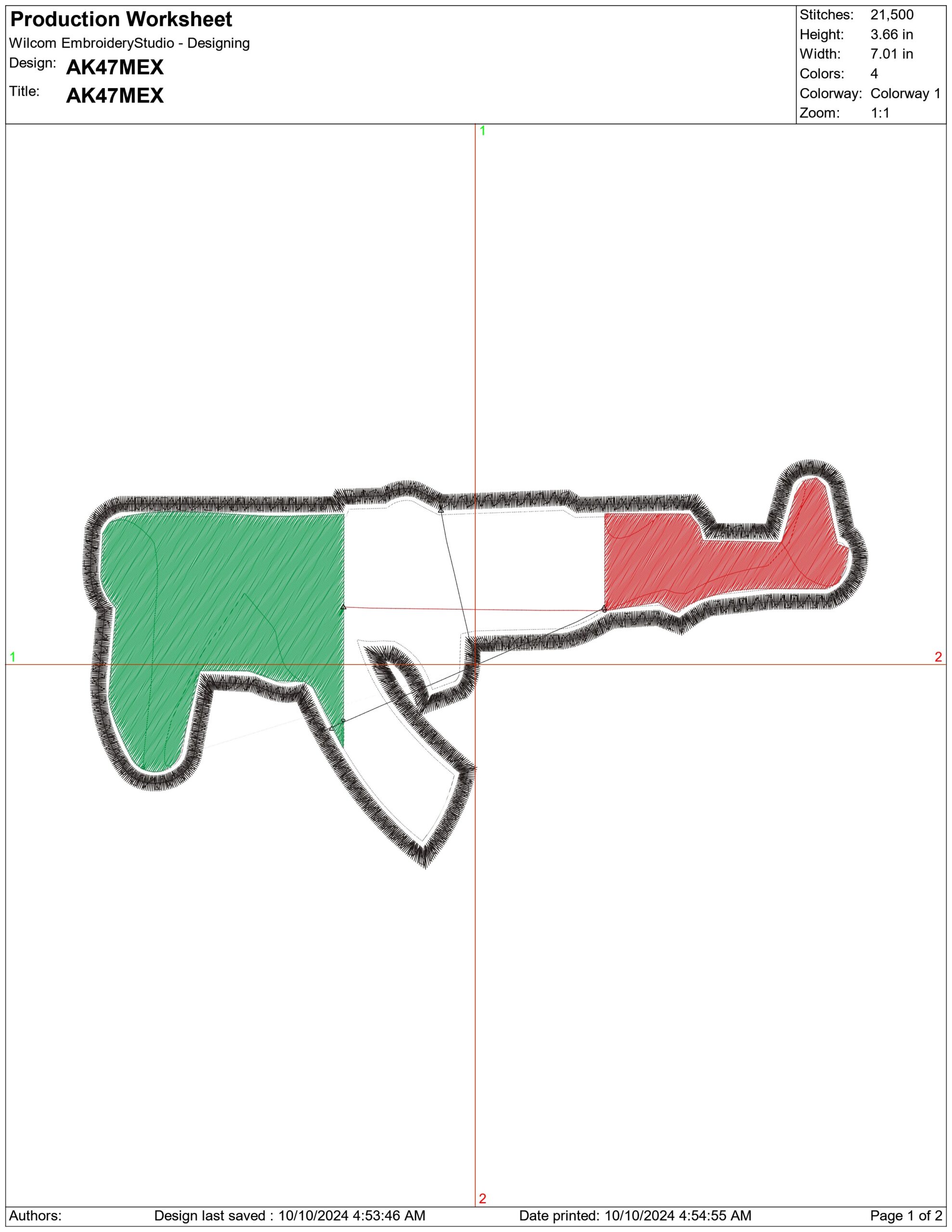 AKA47MEX- Elegant embroidery design file - instant download — view 4