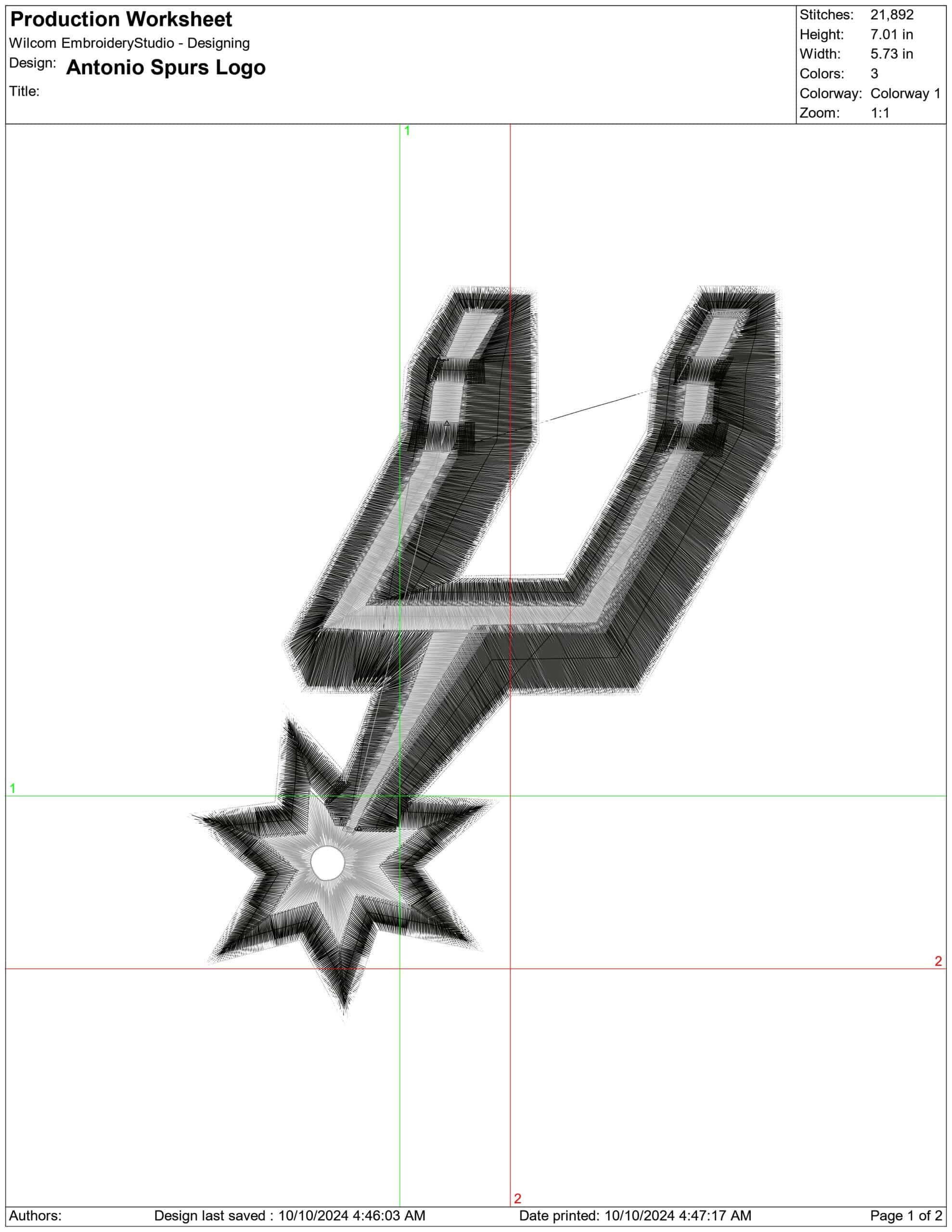 Antonio Spurs Logo- Elegant embroidery design file - instant download — view 4