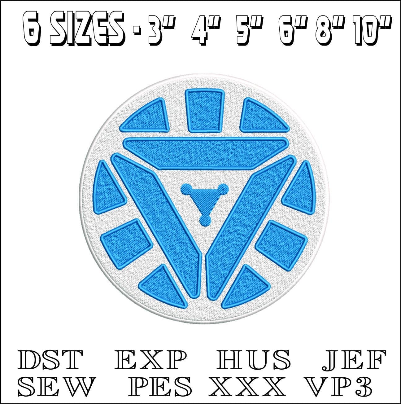 Arc Reactor- Elegant embroidery design file - instant download — view 2