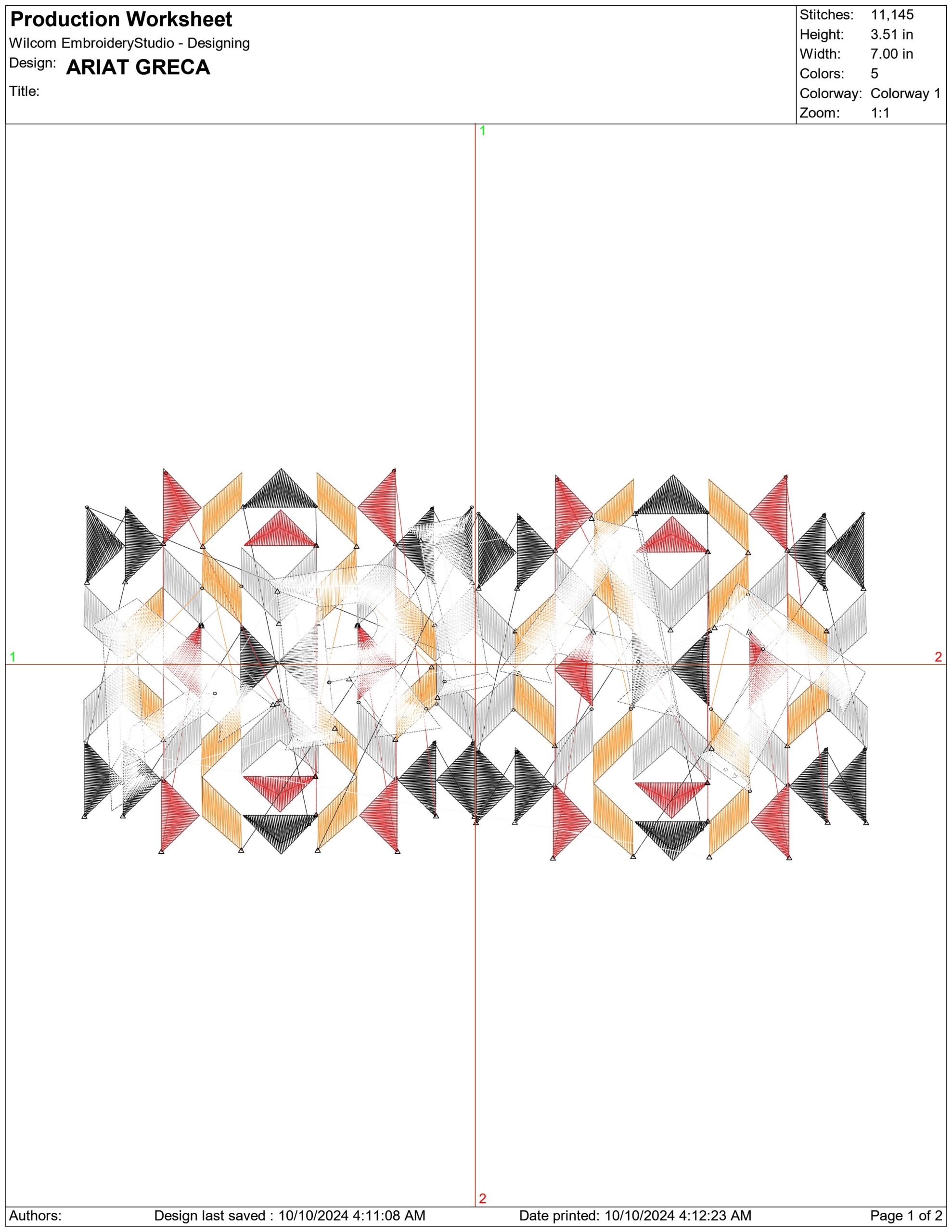 ARIAT GRECA- Elegant embroidery design file - instant download — view 4