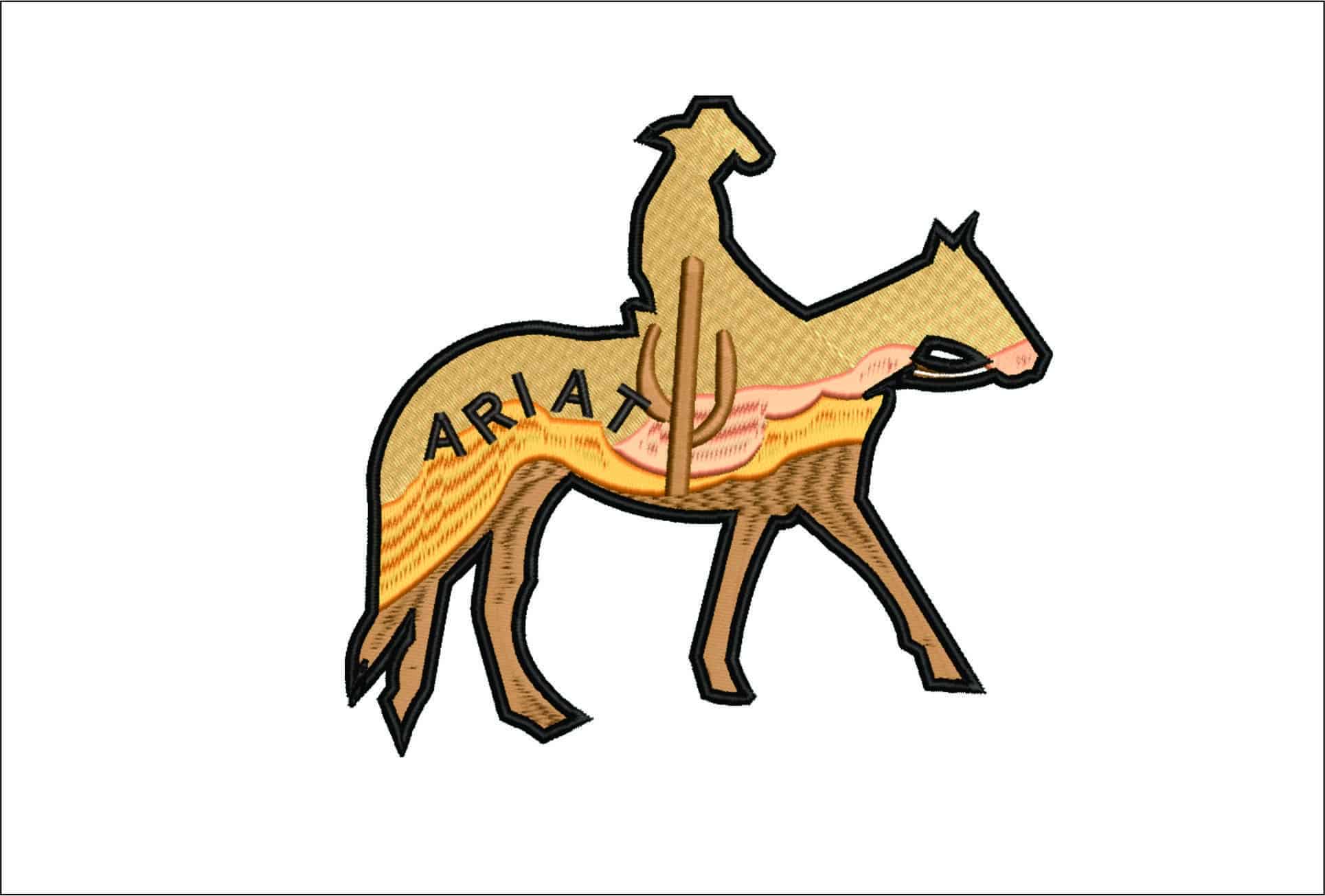 Ariat Horse- Elegant embroidery design file - instant download