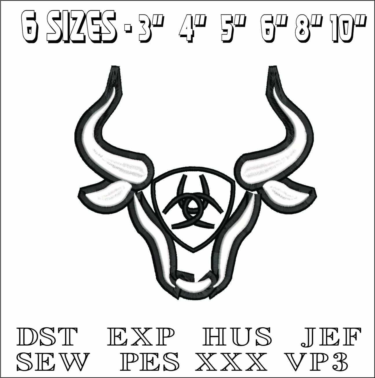 Ariat cuerno- Elegant embroidery design file - instant download — view 2
