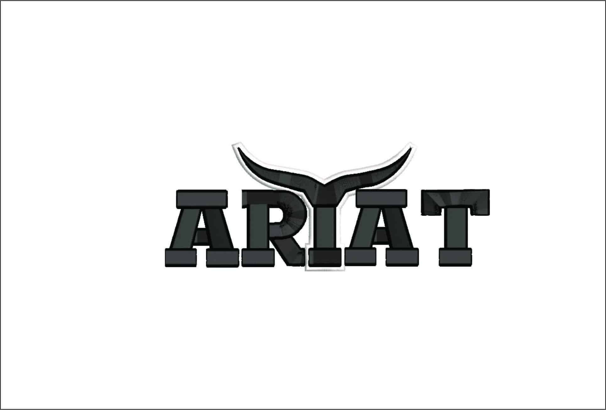 ARIAT horns- Elegant embroidery design file - instant download