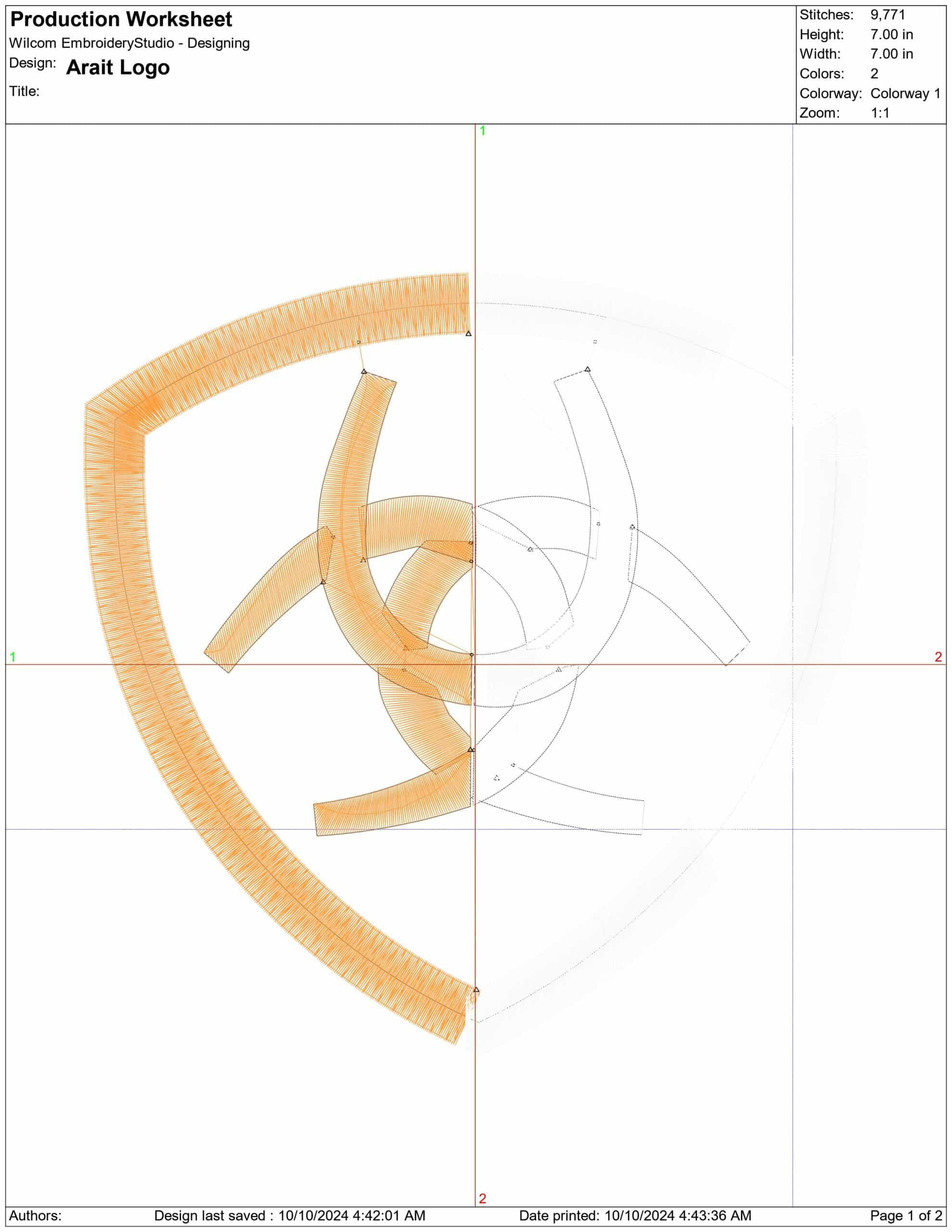 Ariat Logo- Elegant embroidery design file - instant download — view 3