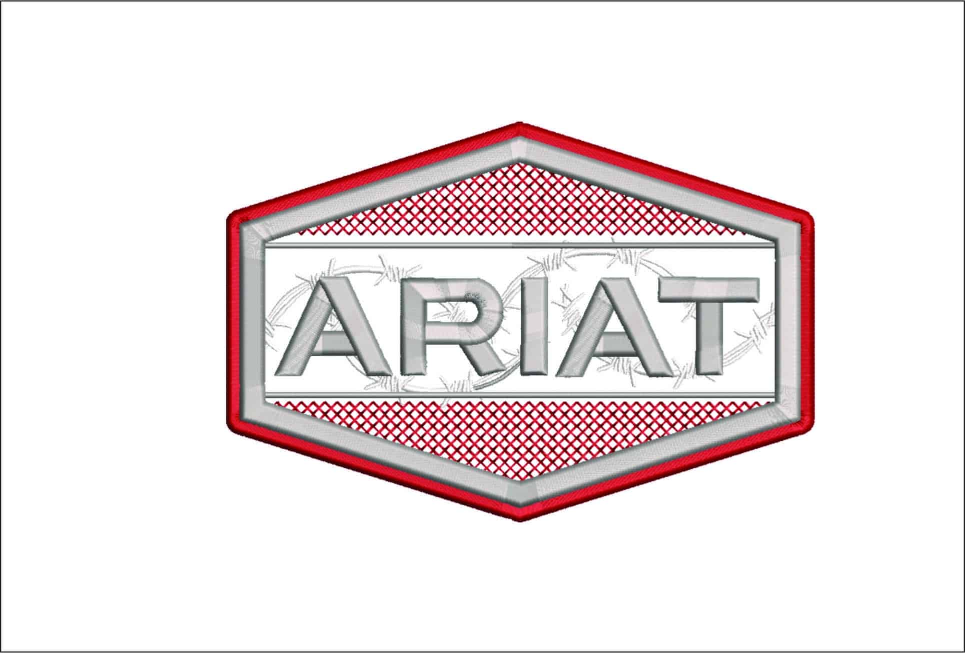 Ariat Logo Barbwire- Elegant embroidery design file - instant download