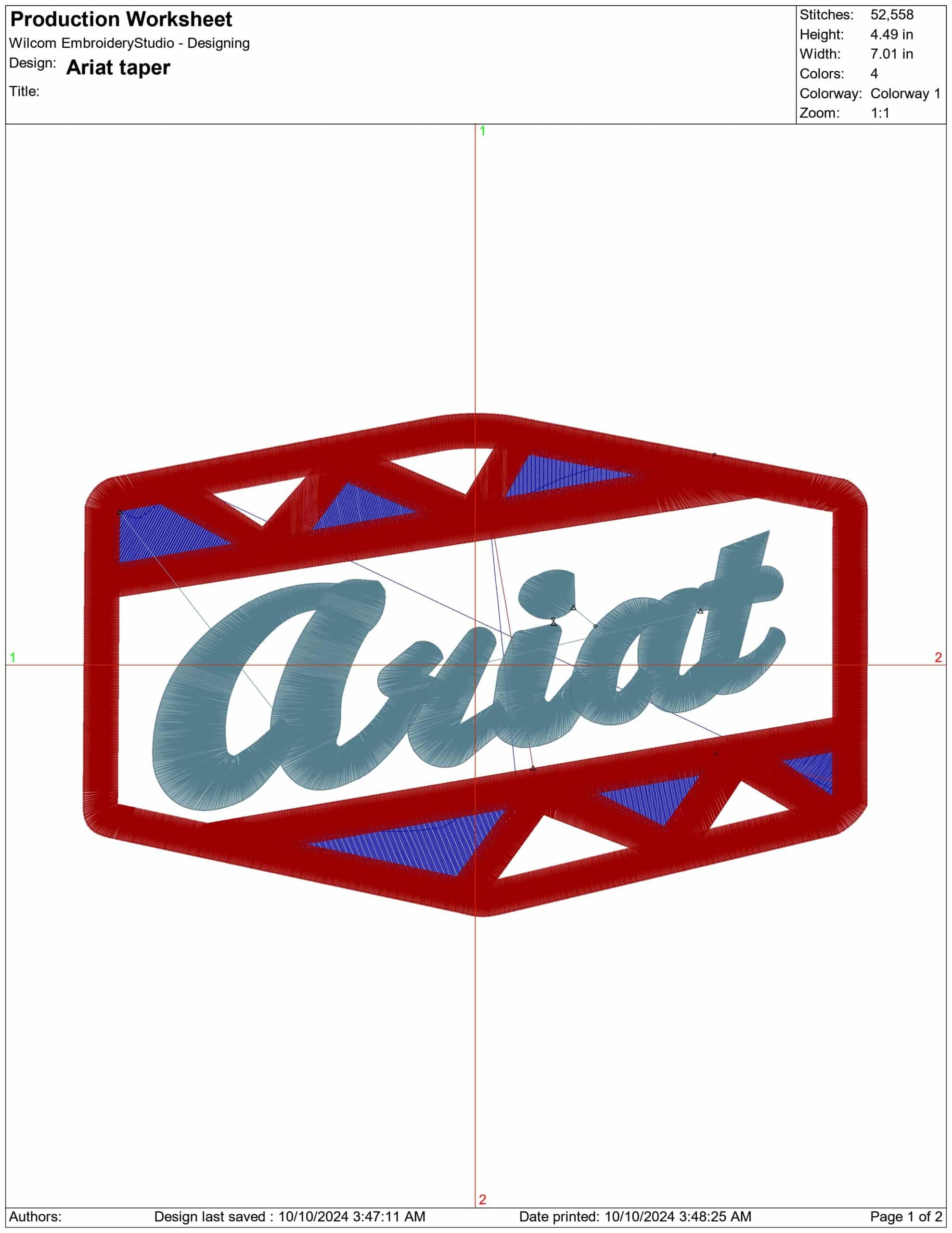 Ariat taper- Elegant embroidery design file - instant download — view 4