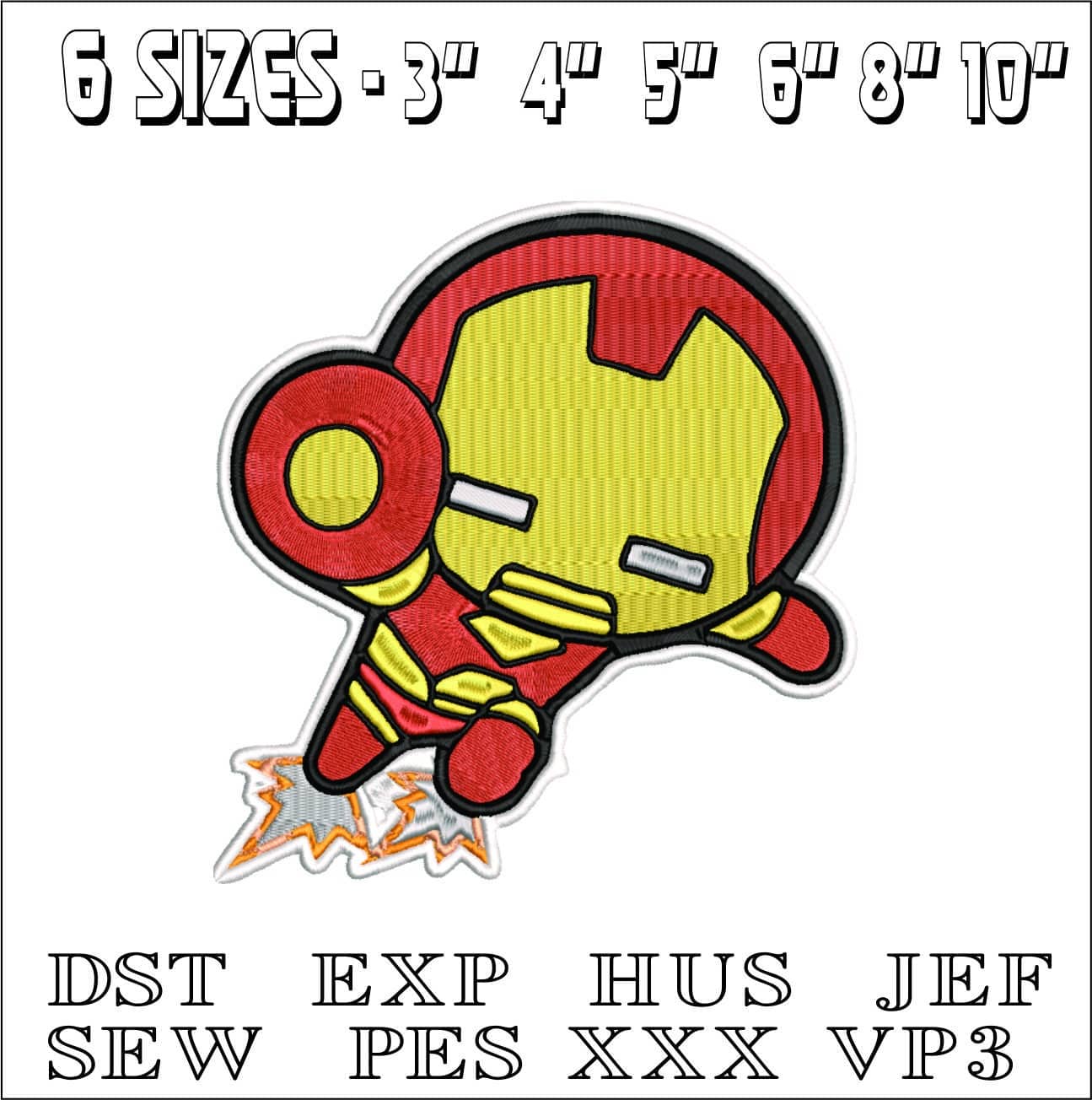 Baby Ironman- Elegant embroidery design file - instant download — view 2