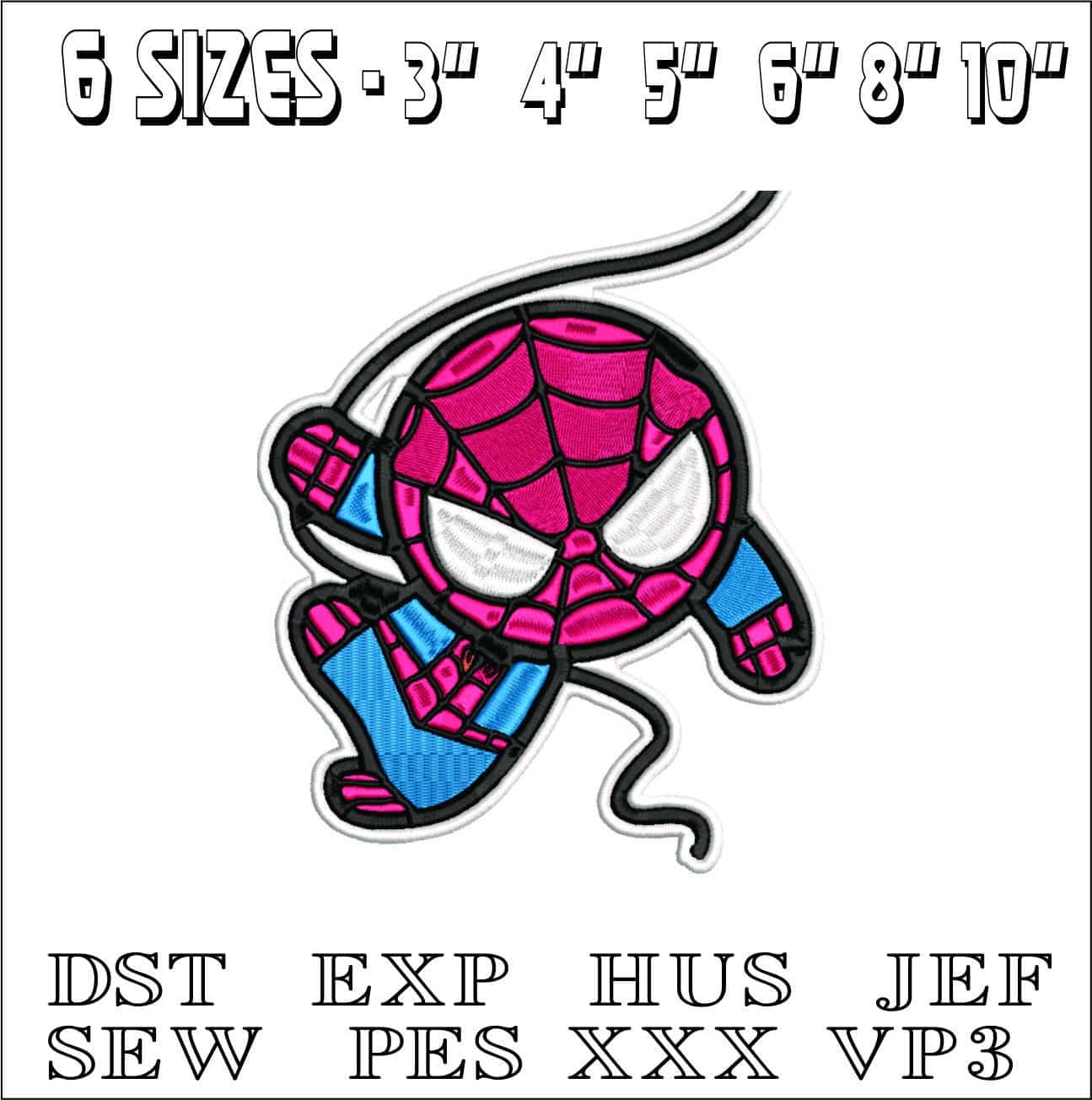 Baby Spiderman Swing- Elegant embroidery design file - instant download — view 2