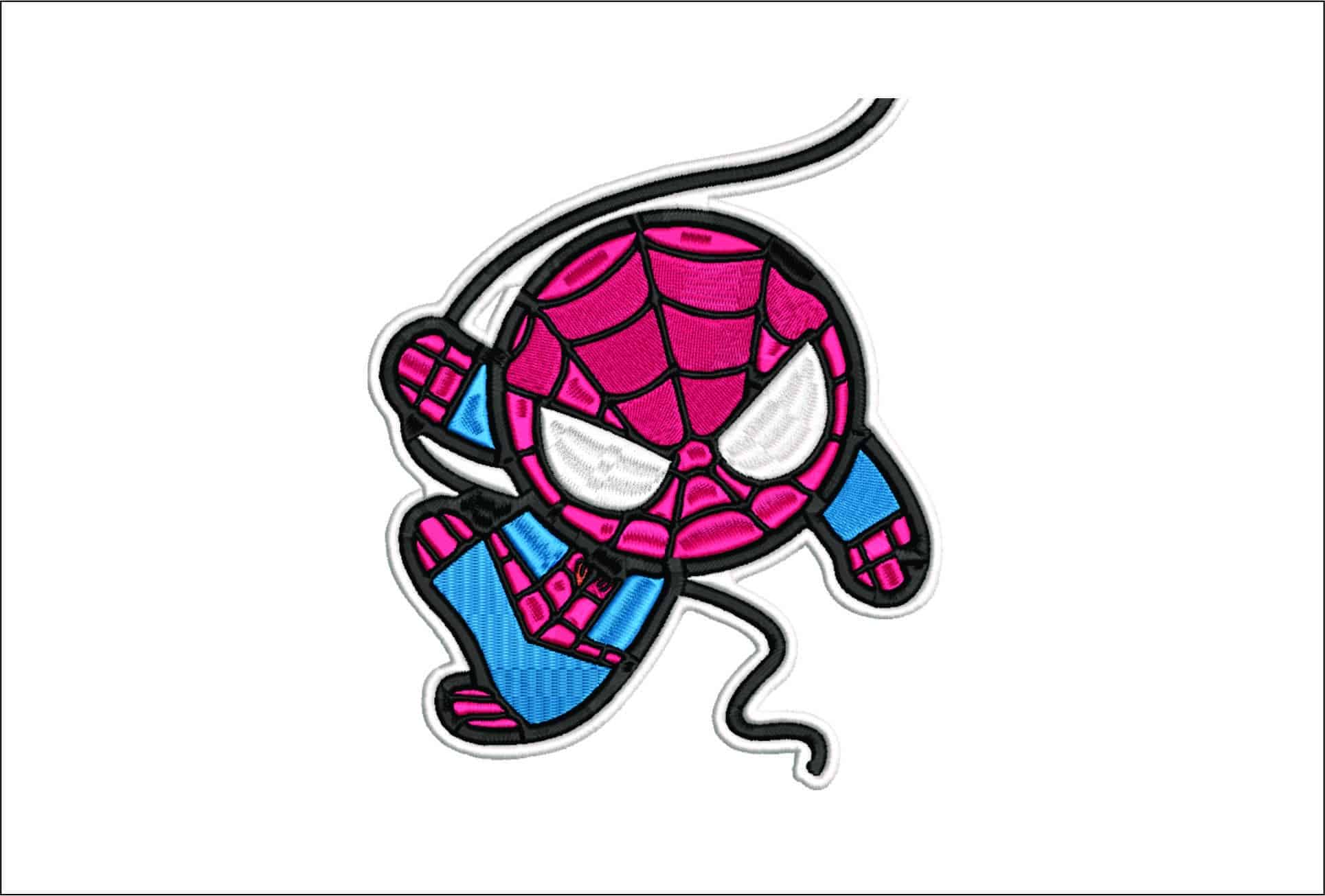 Baby Spiderman Swing- Elegant embroidery design file - instant download
