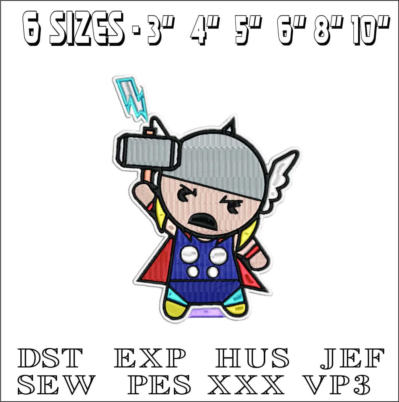 Baby Thor- Elegant embroidery design file - instant download — view 2