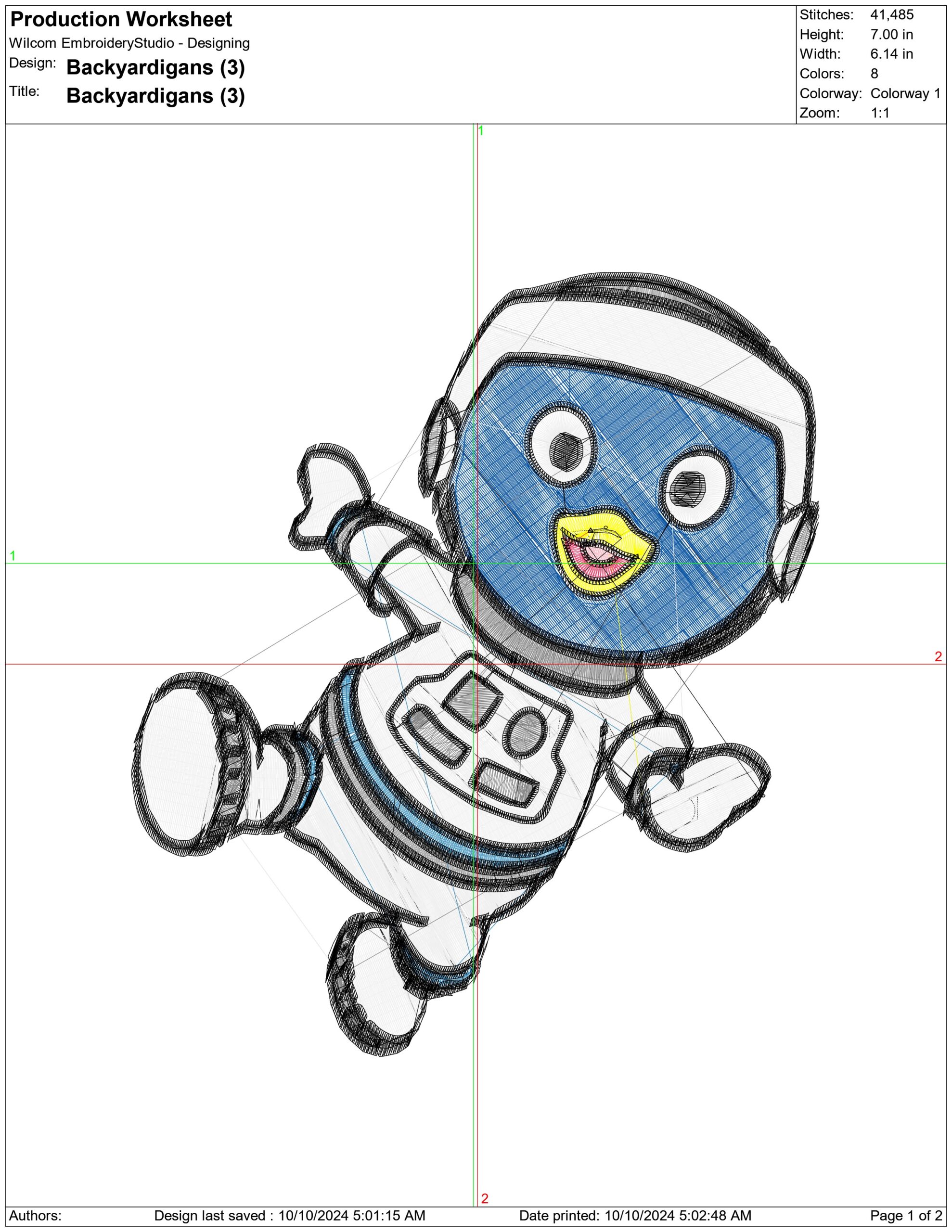 Backyardigans- Elegant embroidery design file - instant download — view 4