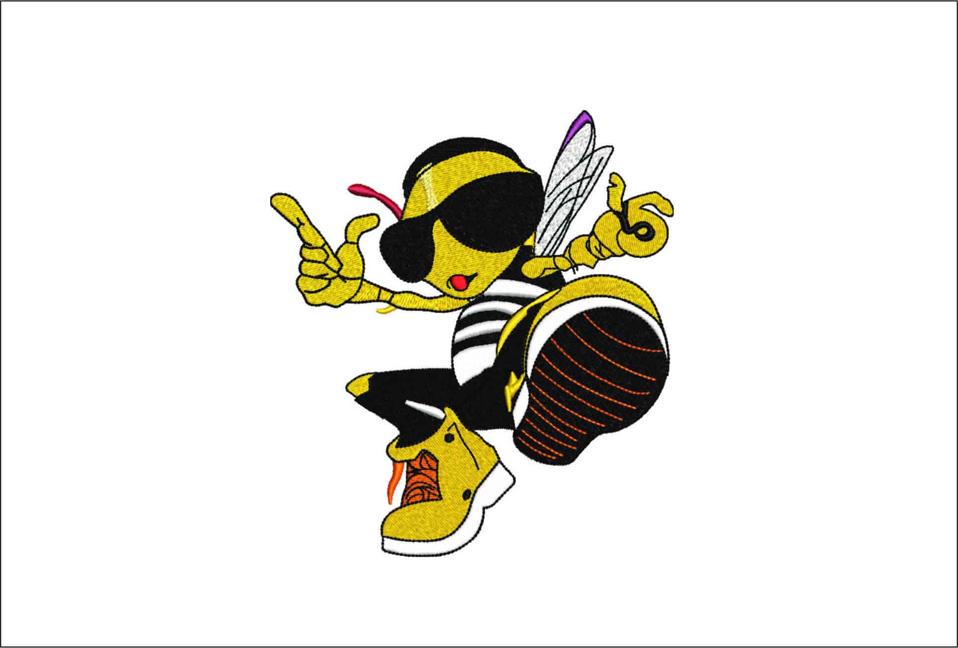 Bee- Elegant embroidery design file - instant download