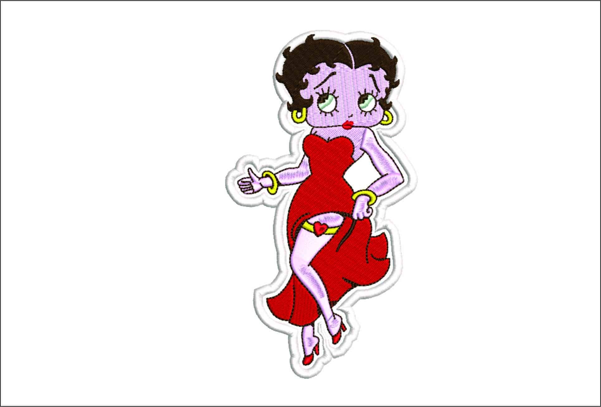 Betty Boop- Elegant embroidery design file - instant download