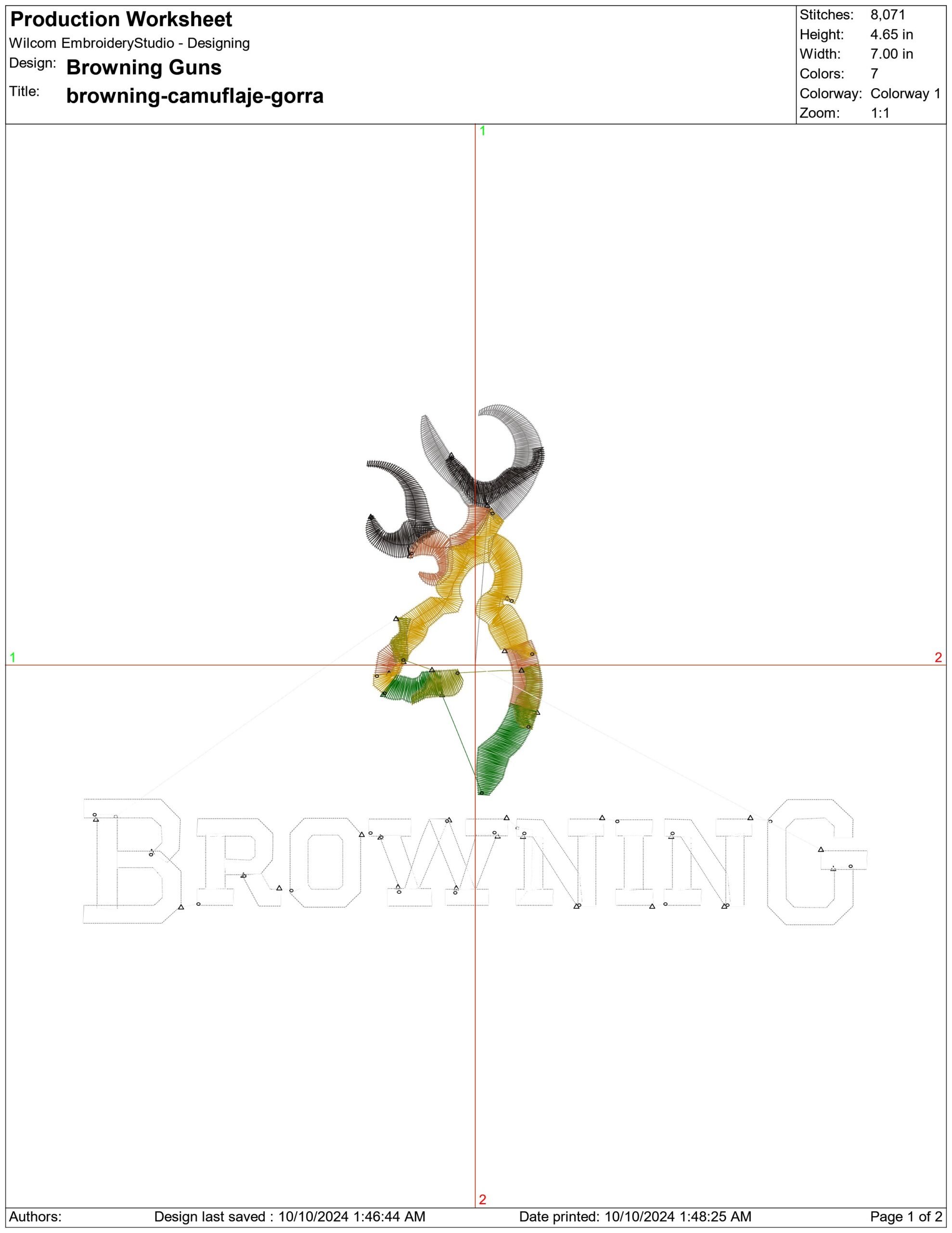 Browning Guns- Elegant embroidery design file - instant download — view 4