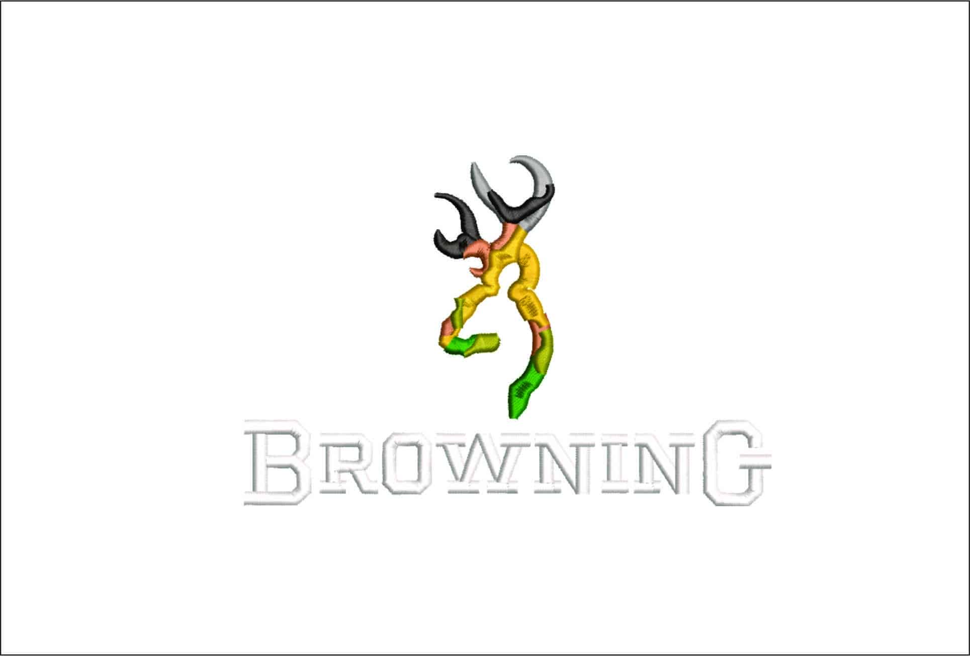 Browning Guns- Elegant embroidery design file - instant download