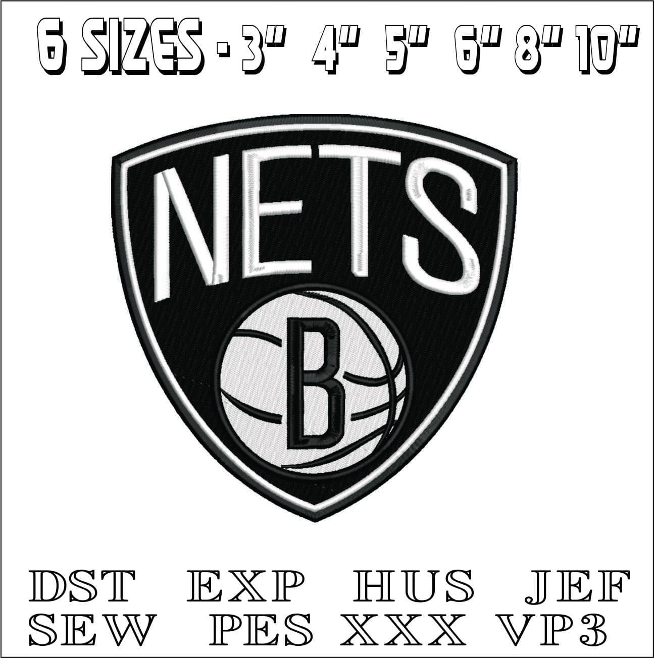 Brooklyn Nets Logo- Elegant embroidery design file - instant download — view 2