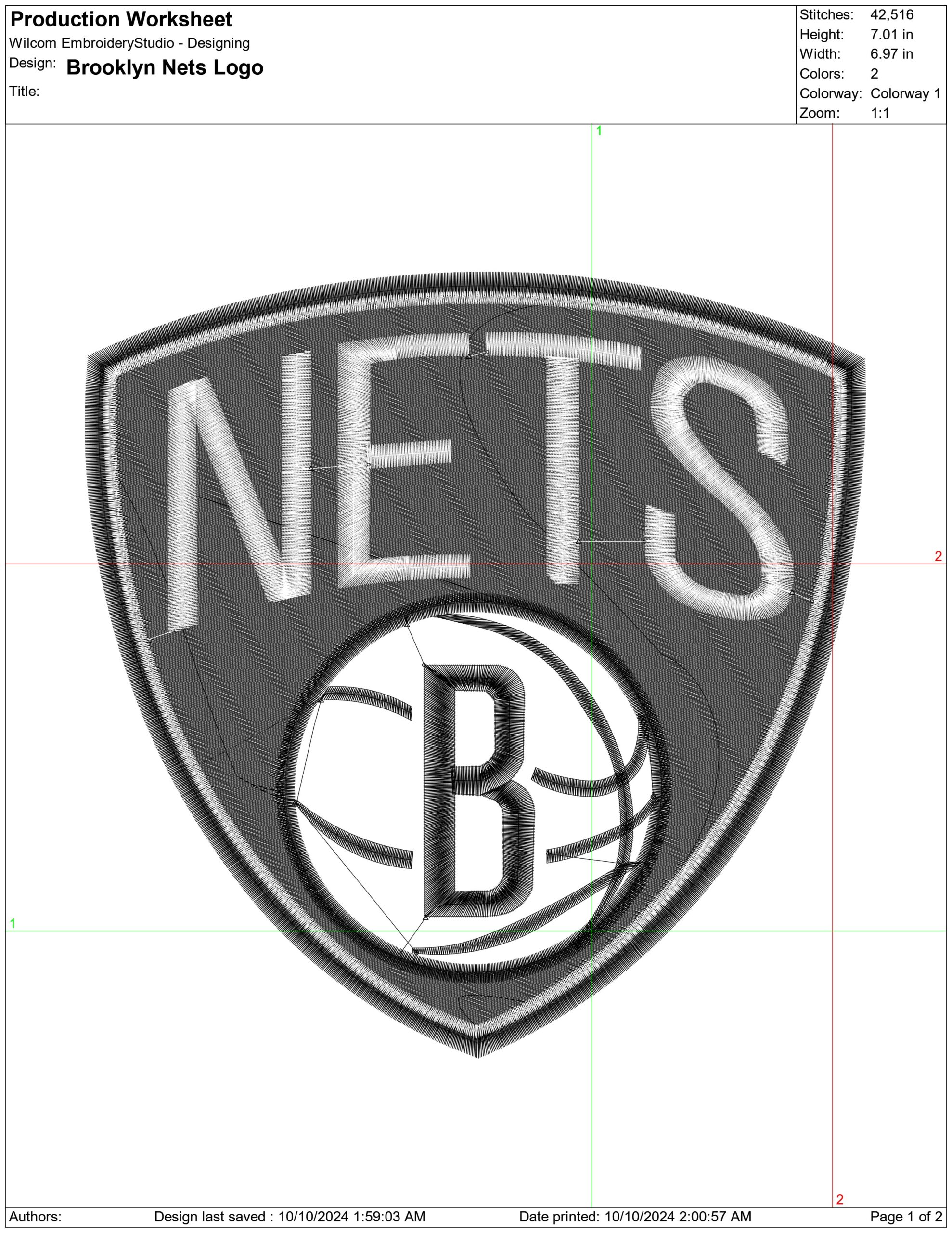 Brooklyn Nets Logo- Elegant embroidery design file - instant download — view 4