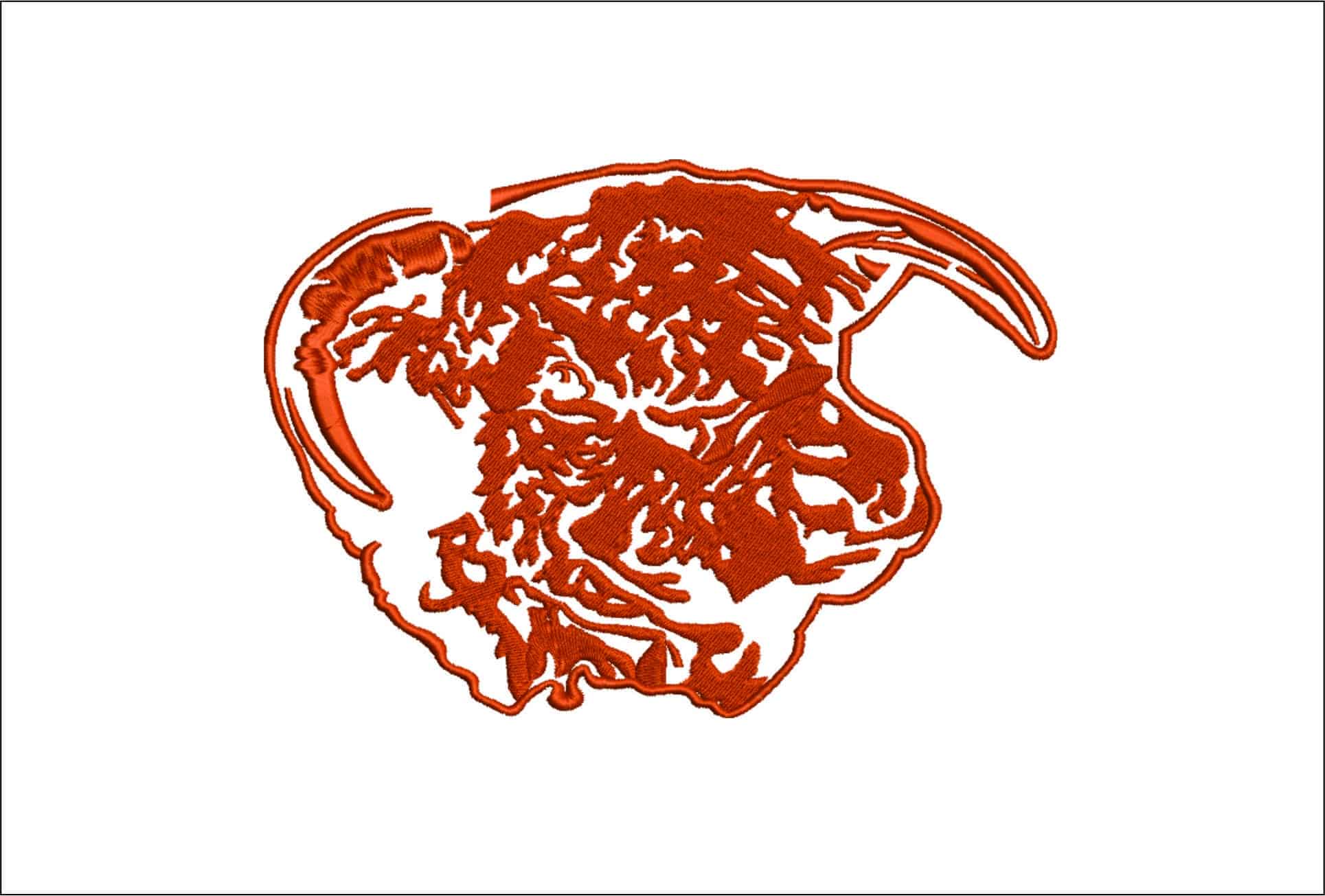 Bull- Elegant embroidery design file - instant download