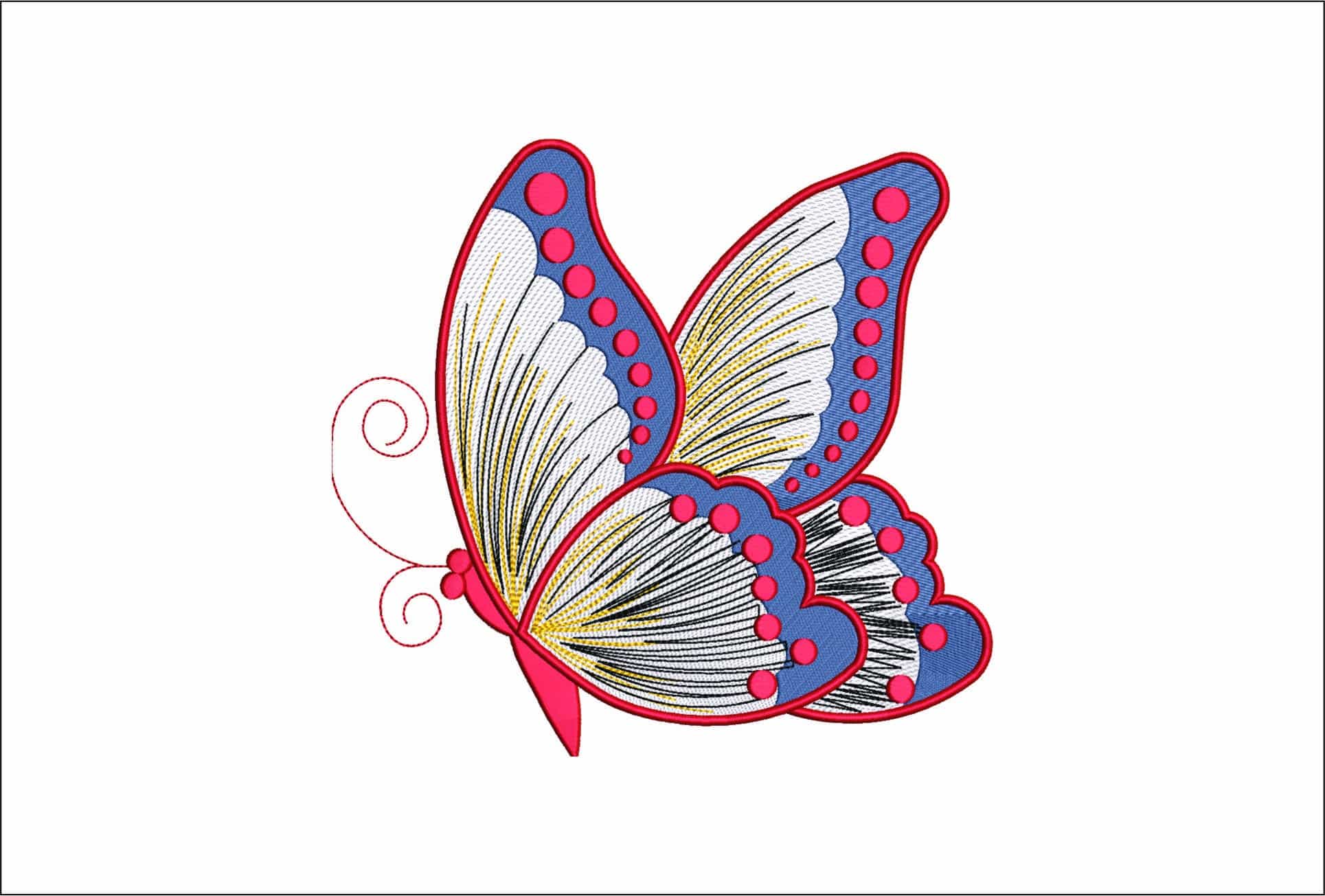 Butterfly- Elegant embroidery design file - instant download