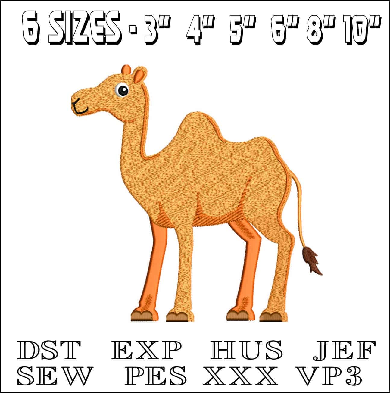 Camel- Elegant embroidery design file - instant download — view 2