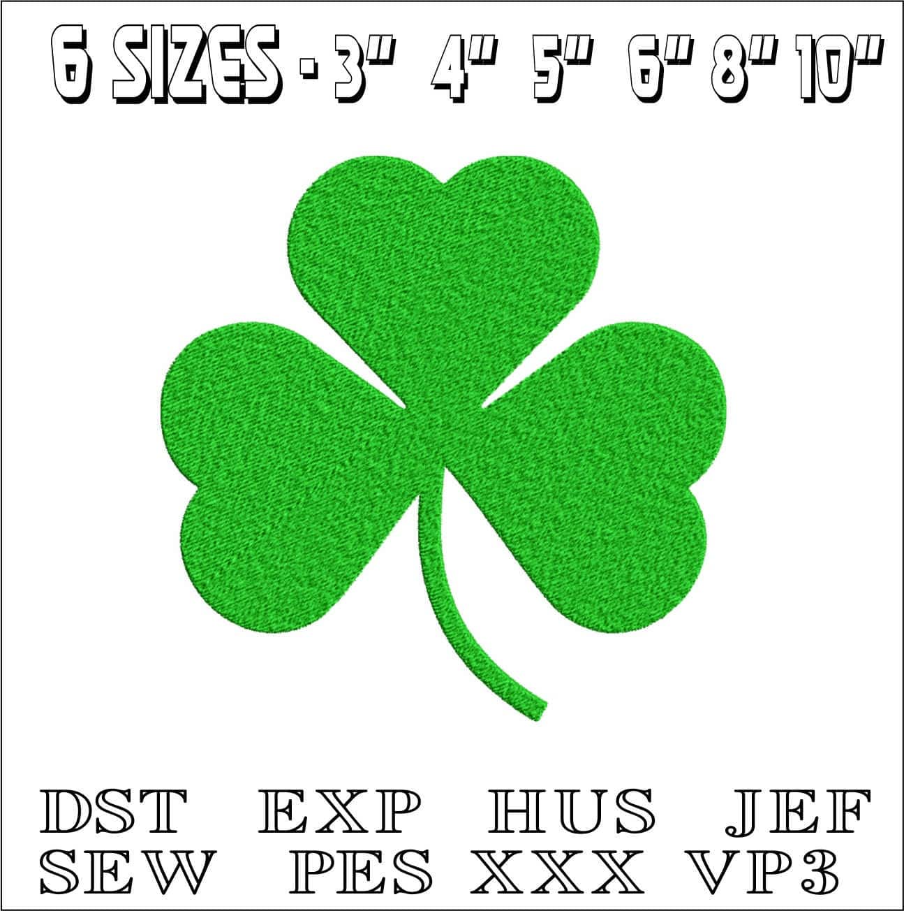 Celtic Clover- Elegant embroidery design file - instant download — view 2