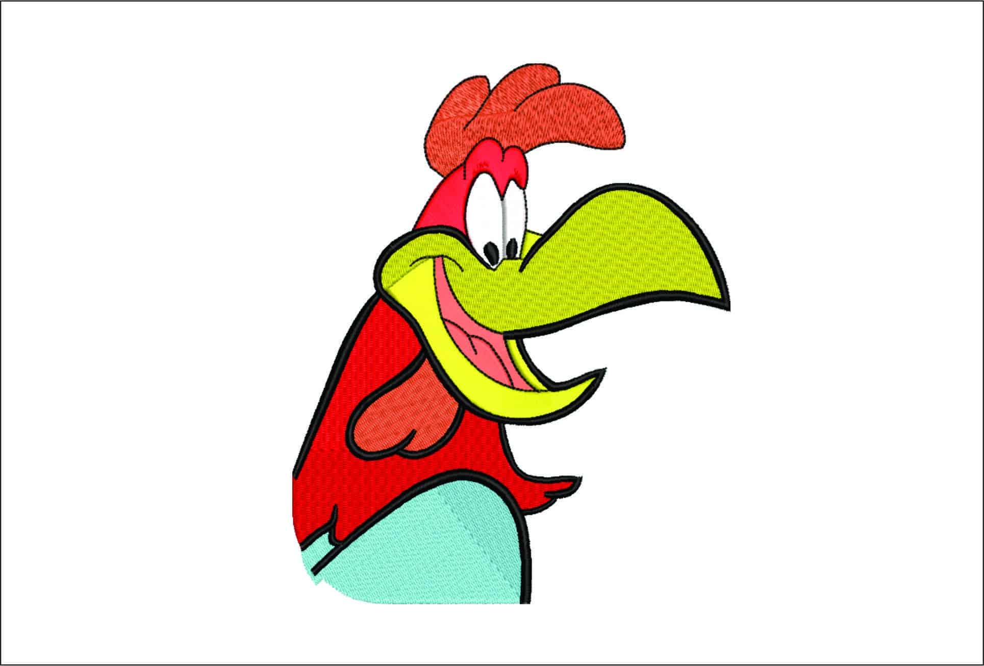 Charlie Rooster- Elegant embroidery design file - instant download