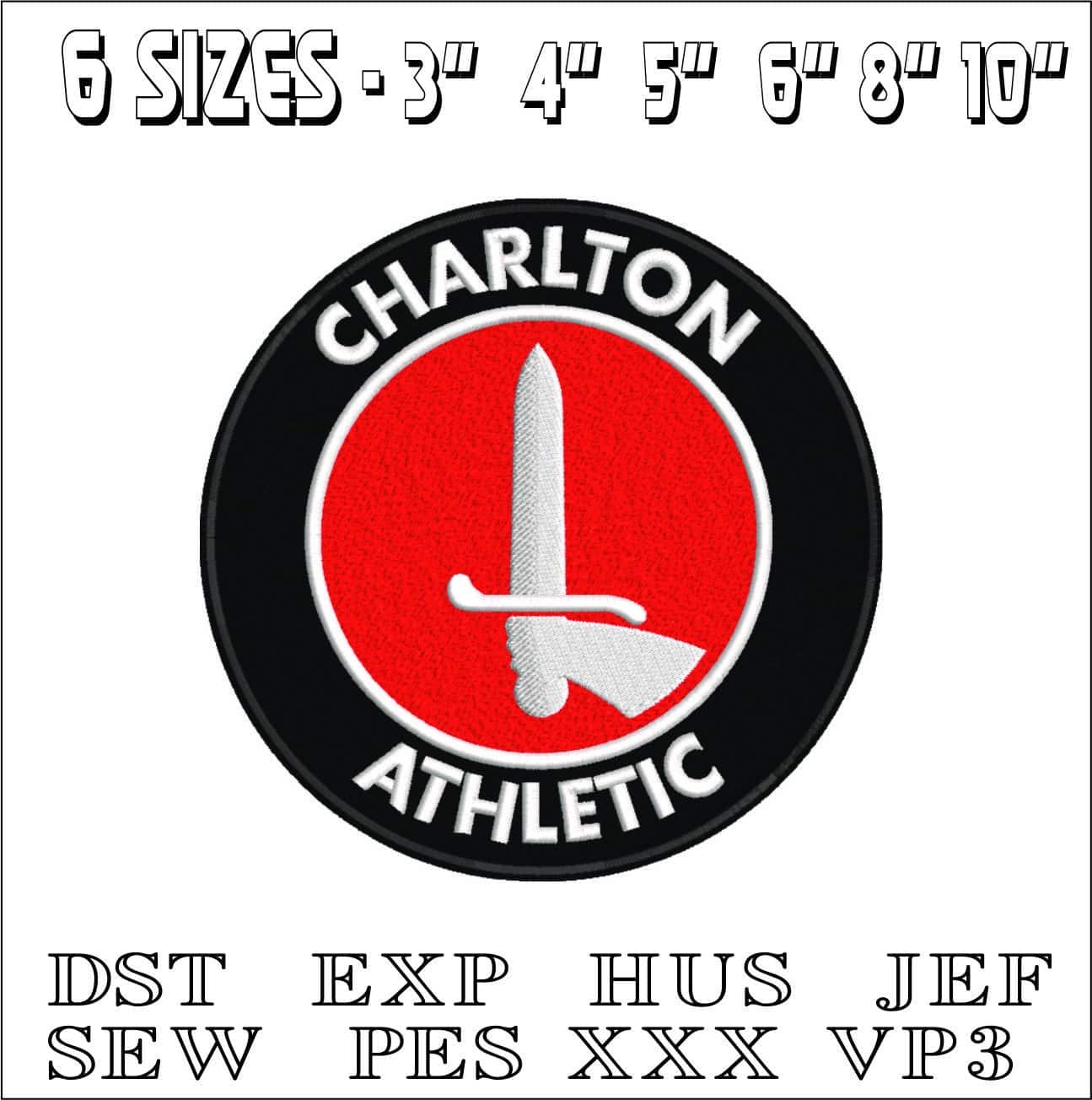 Charlton Athletic Football Club- Elegant embroidery design file - instant download — view 2
