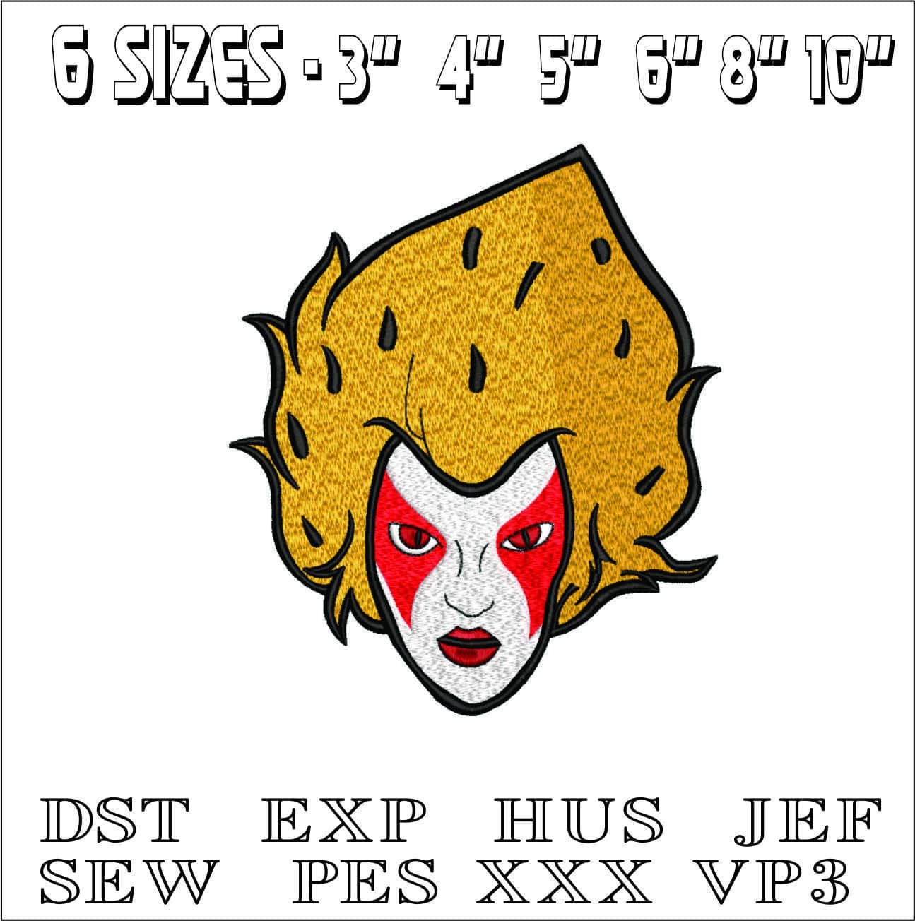 Cheetera Thundercats- Elegant embroidery design file - instant download — view 2
