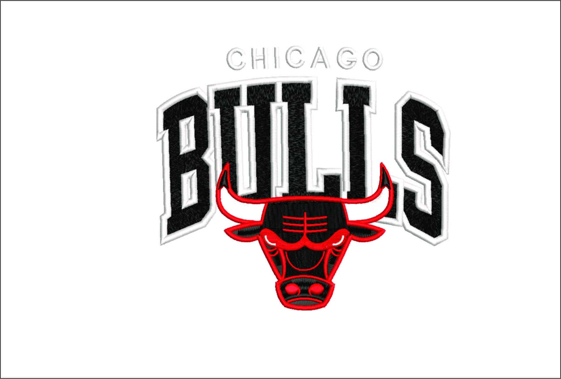 Chicago Bulls- Elegant embroidery design file - instant download