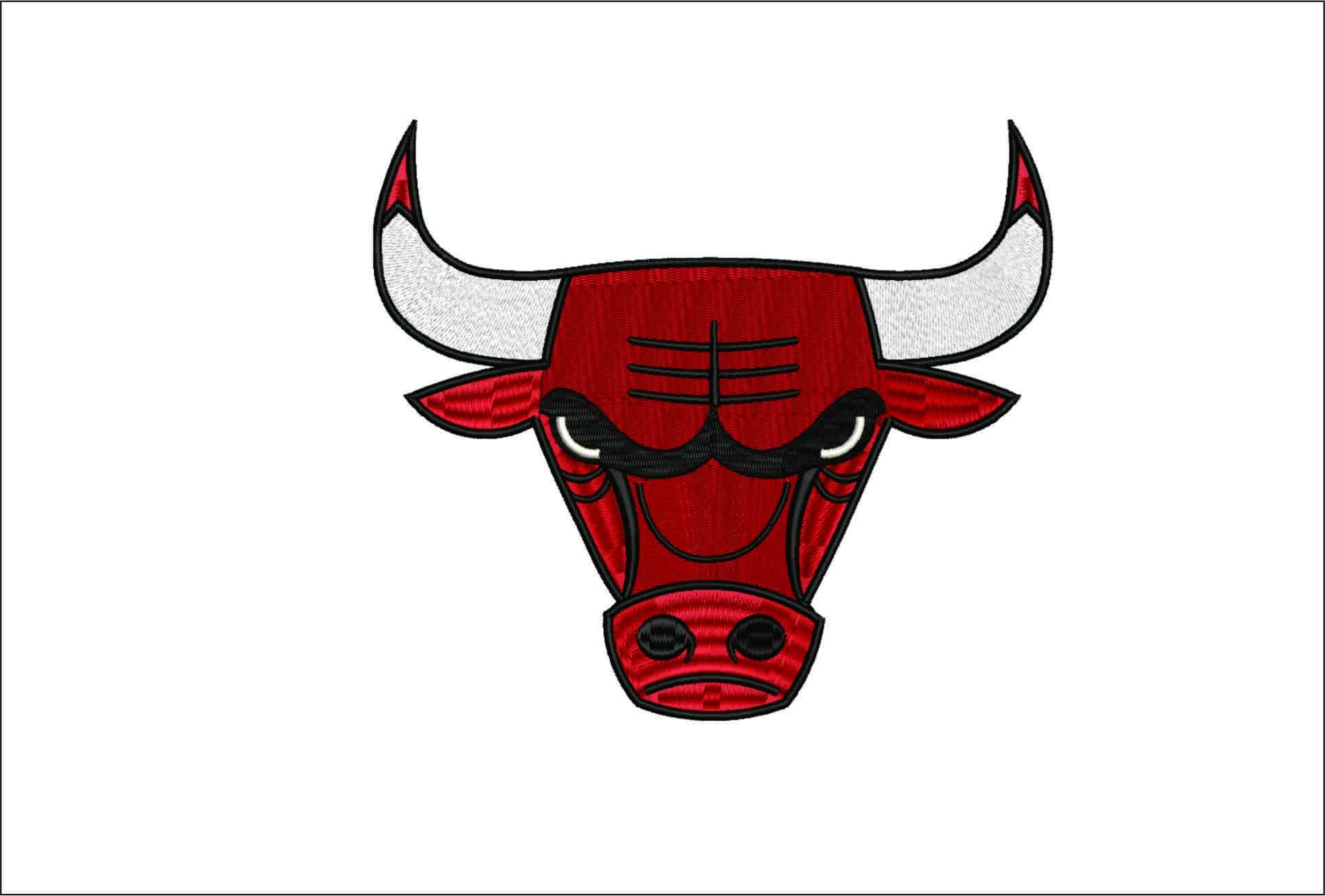 Chicago Bulls Logo- Elegant embroidery design file - instant download