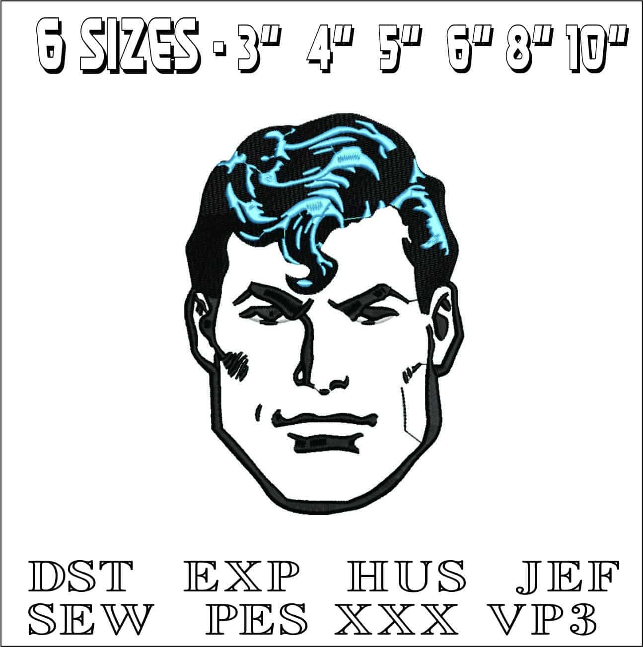 Clark Kent- Elegant embroidery design file - instant download — view 2