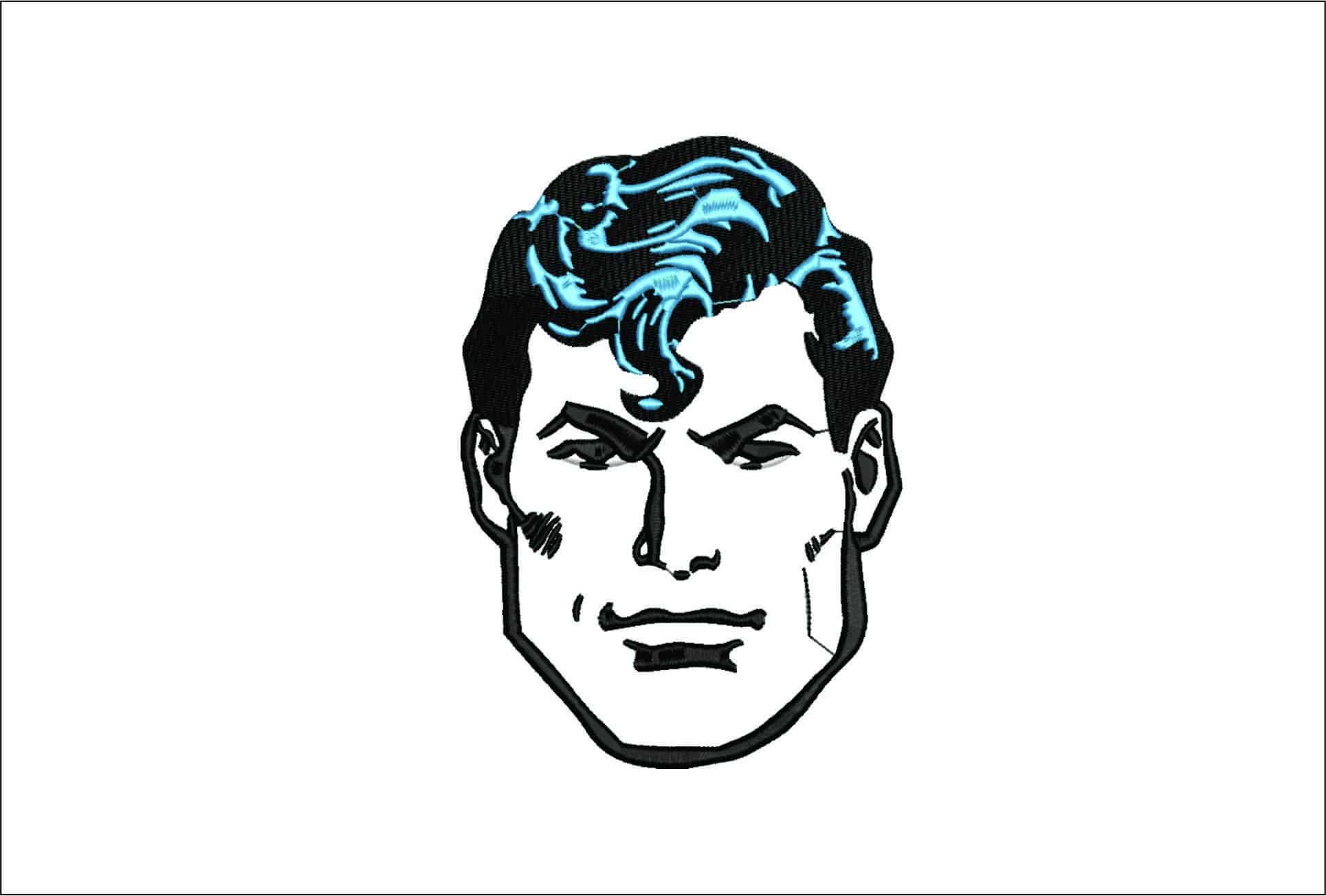 Clark Kent- Elegant embroidery design file - instant download