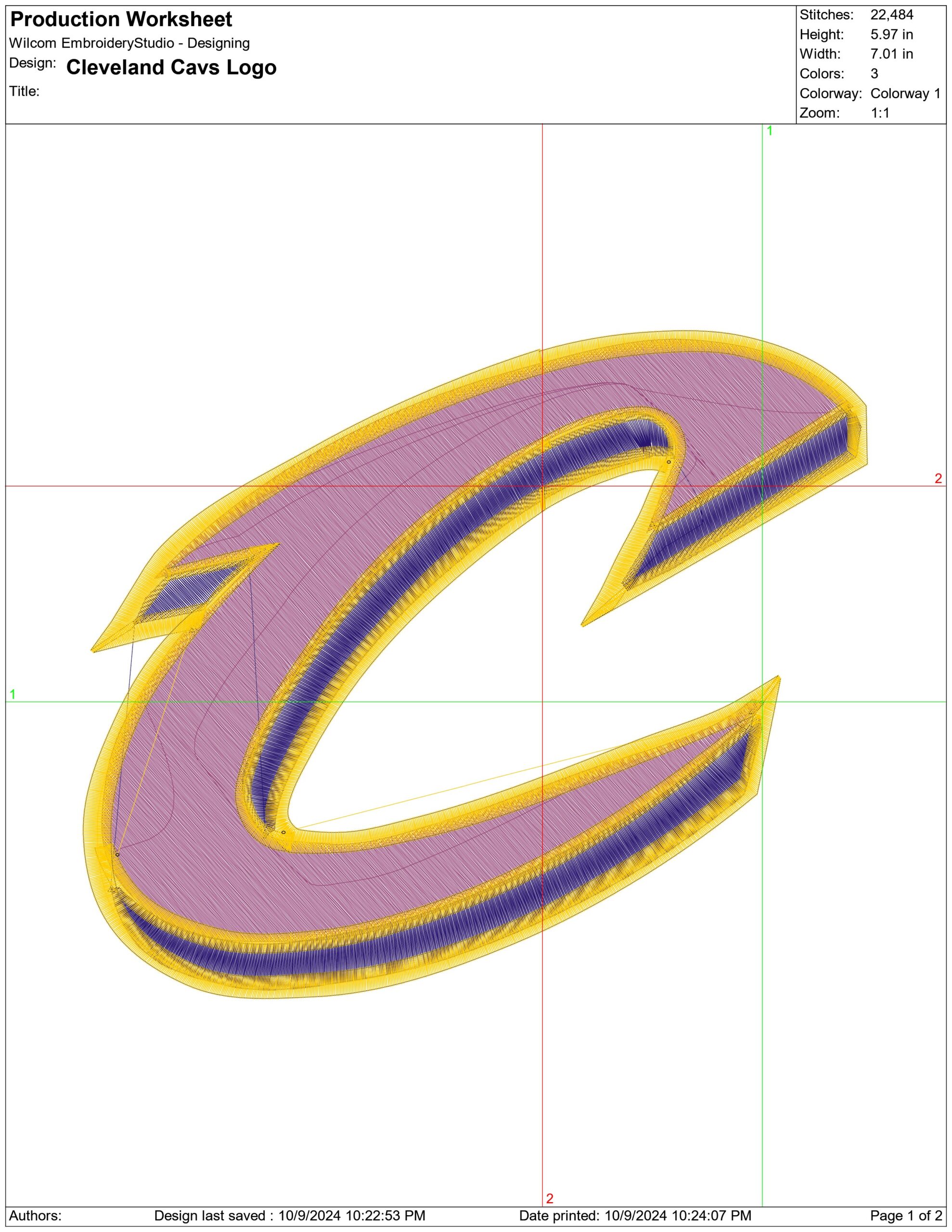 Cleveland Cavs Logo Elegant embroidery design file - instant download — view 4
