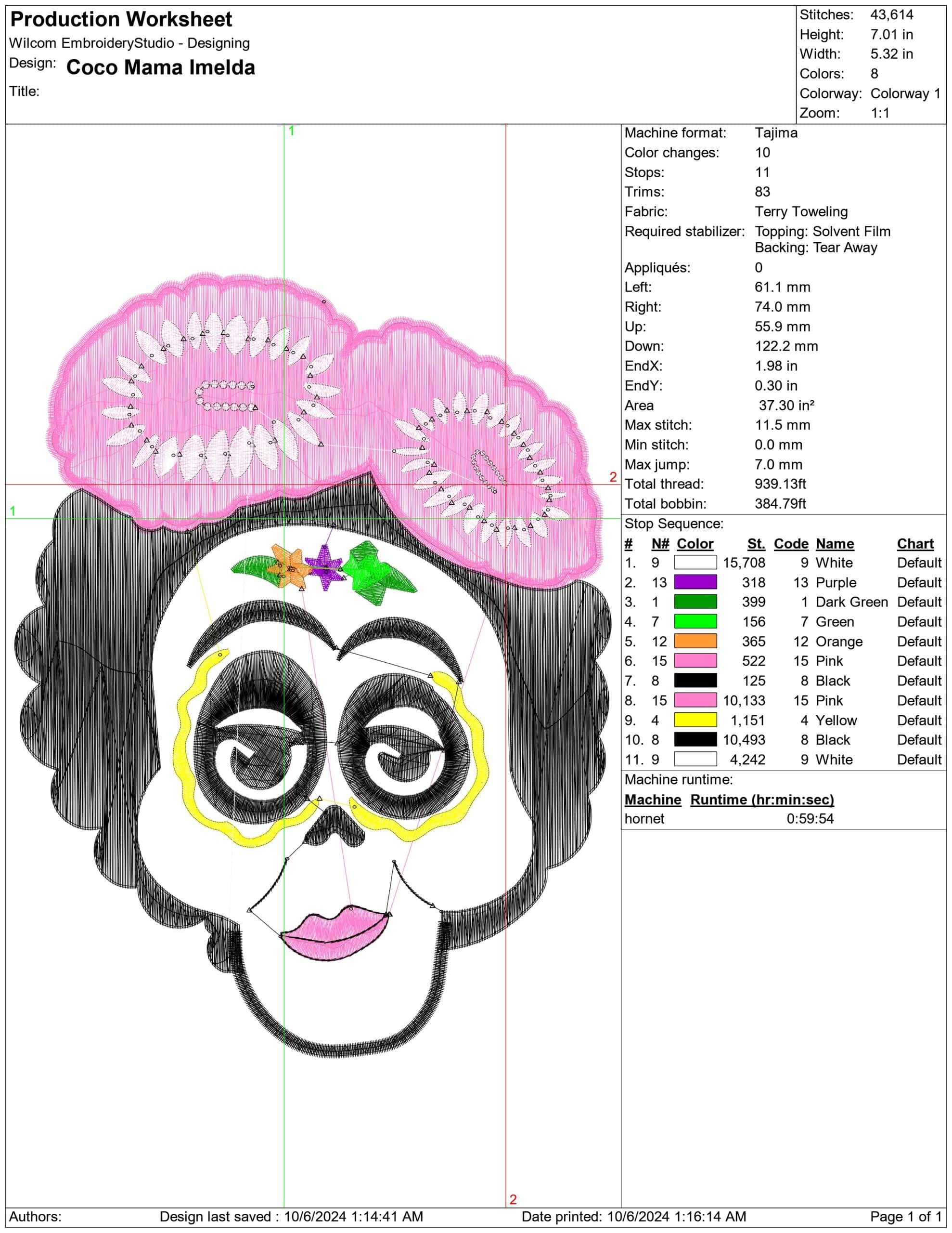 Coco Mama Imelda Elegant embroidery design file - instant download — view 3