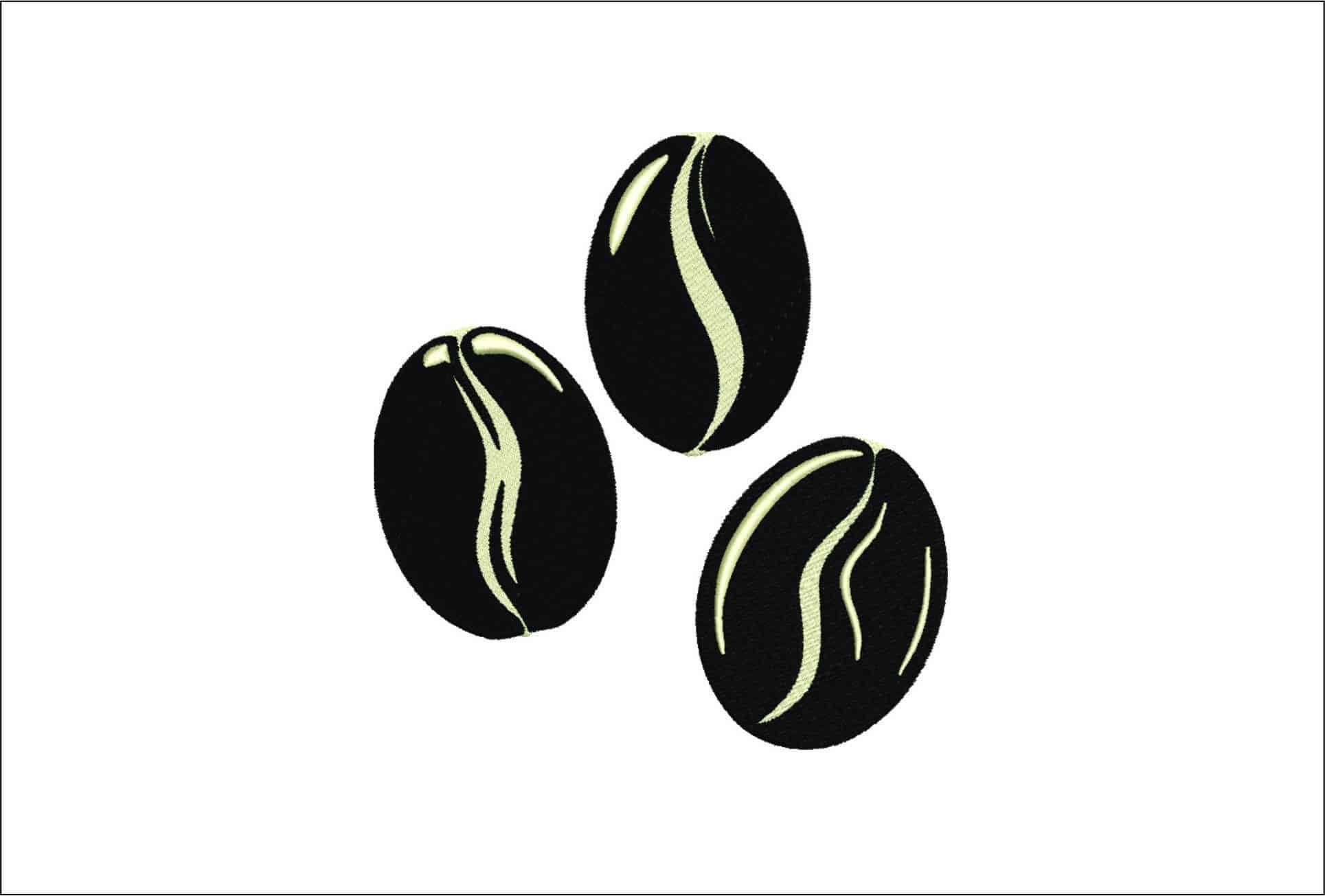 Coffee Beans- Elegant embroidery design file - instant download