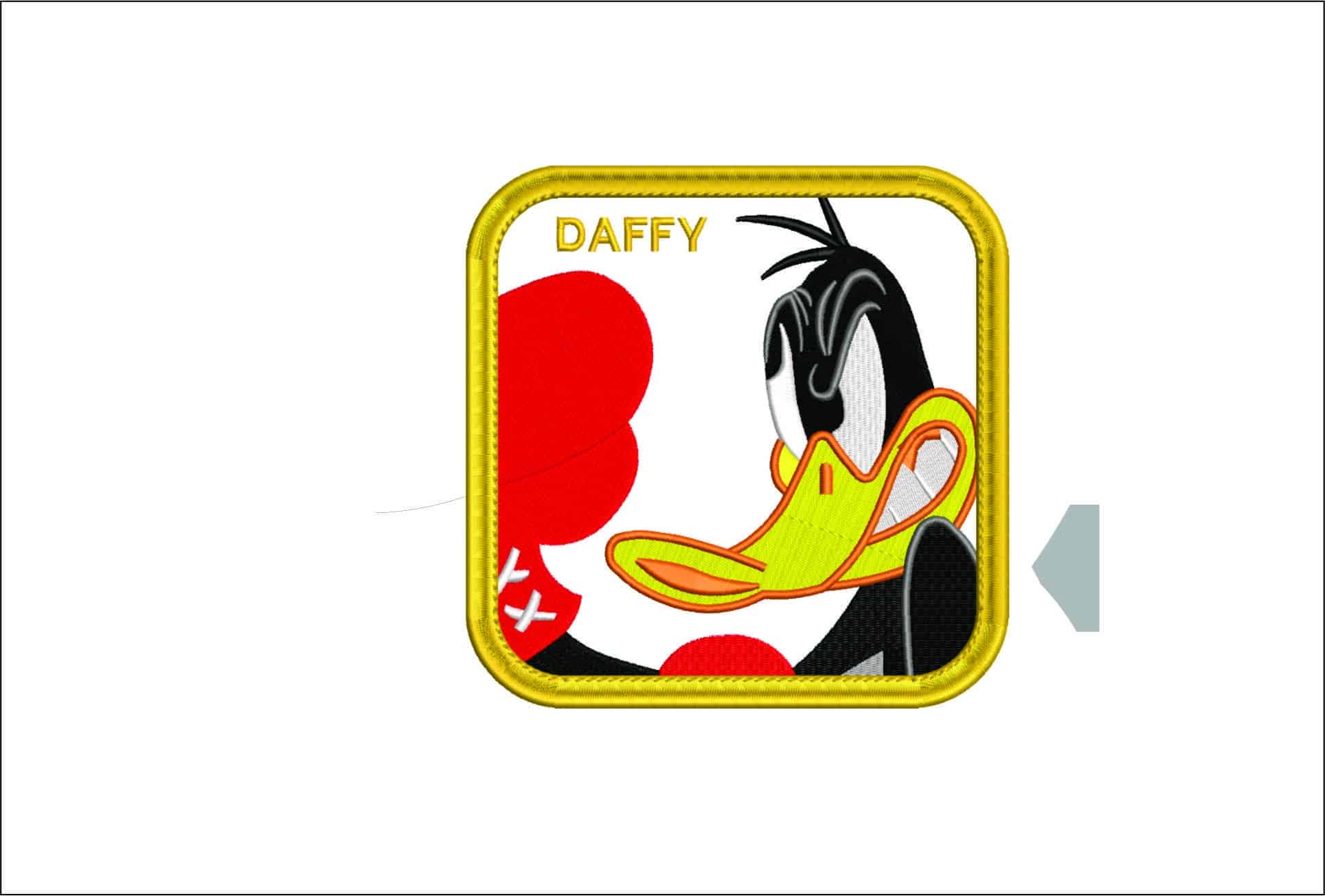 Daffy Frame- Elegant embroidery design file - instant download