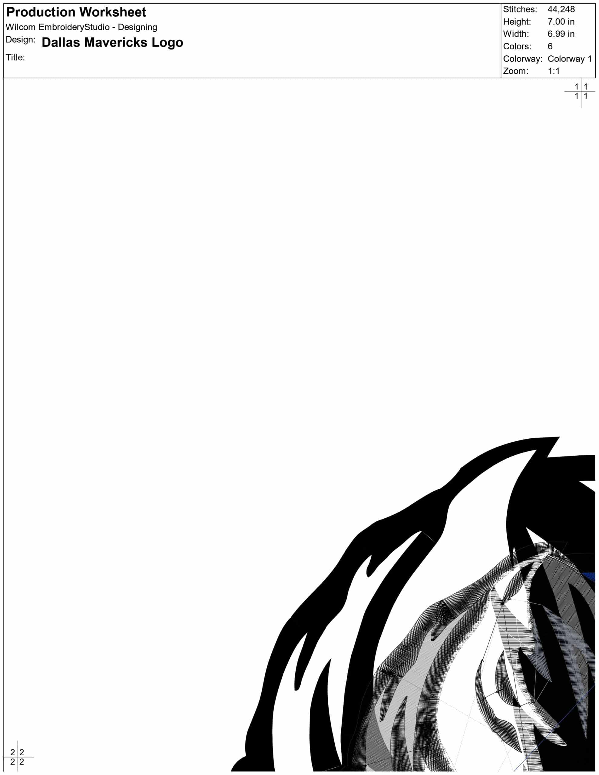 Dallas Mavericks Logo- Elegant embroidery design file - instant download — view 4