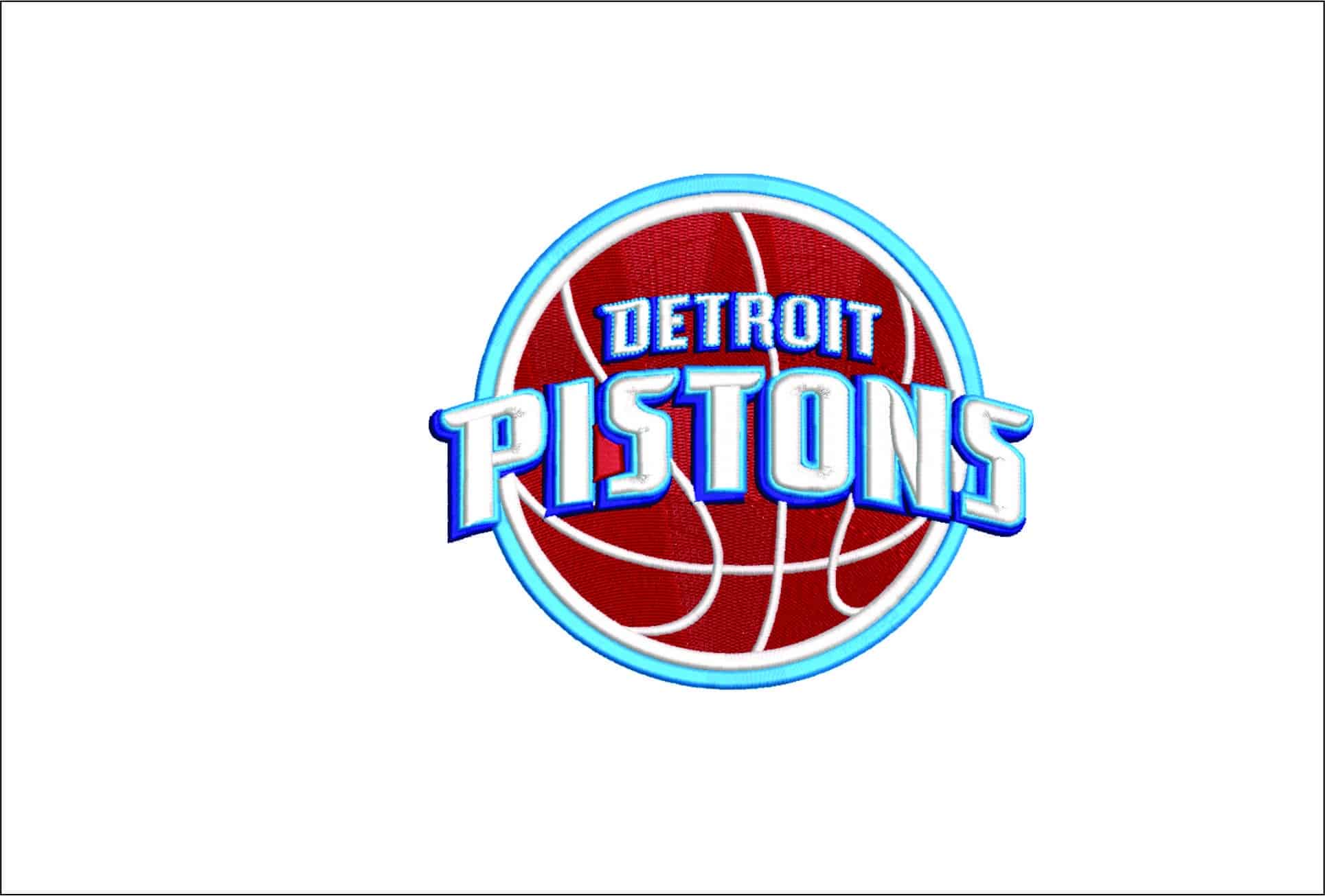 Detriot Pistons Logo- Elegant embroidery design file - instant download