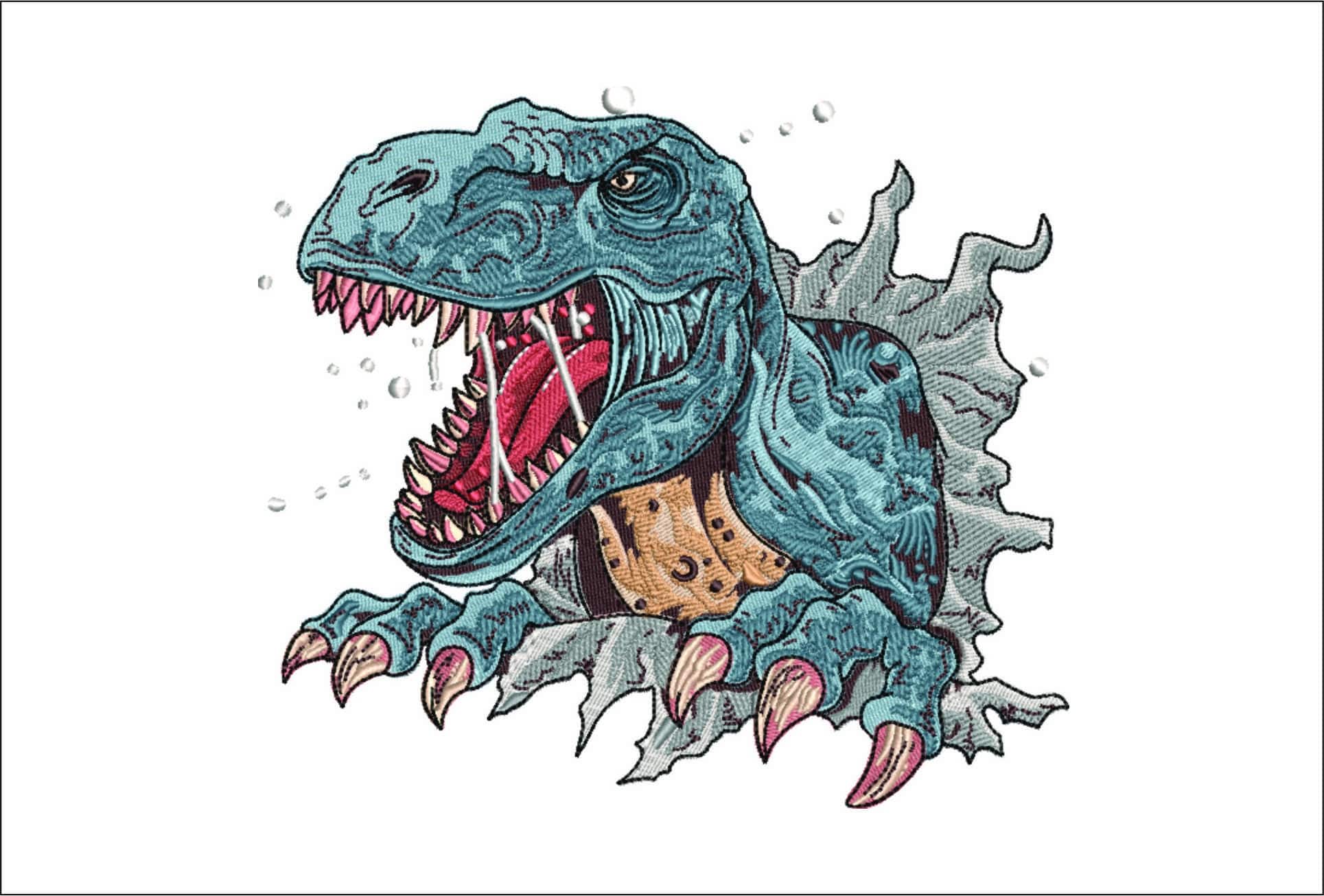 Dinosaur- Elegant embroidery design file - instant download