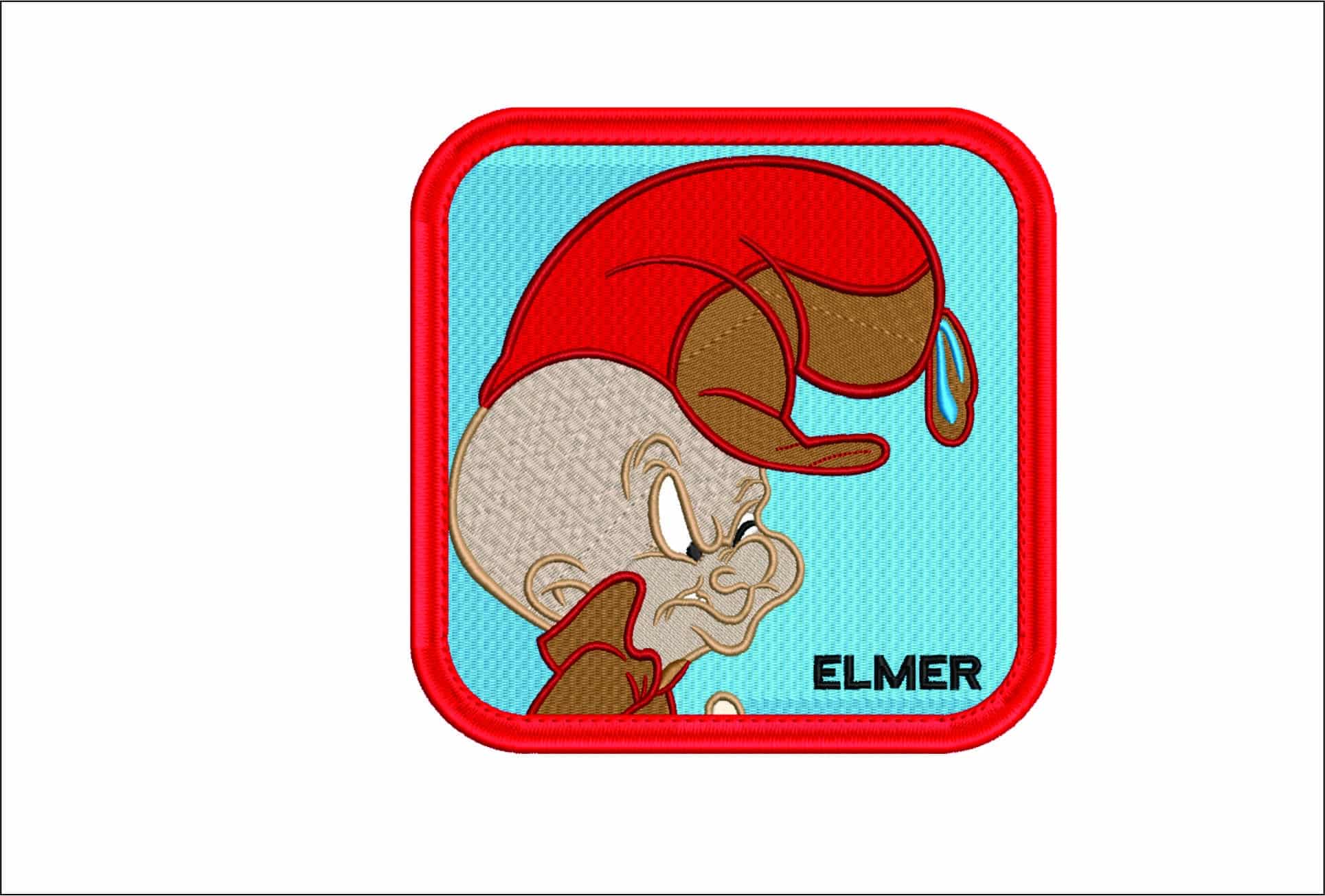 Elmer Fud Frame- Elegant embroidery design file - instant download