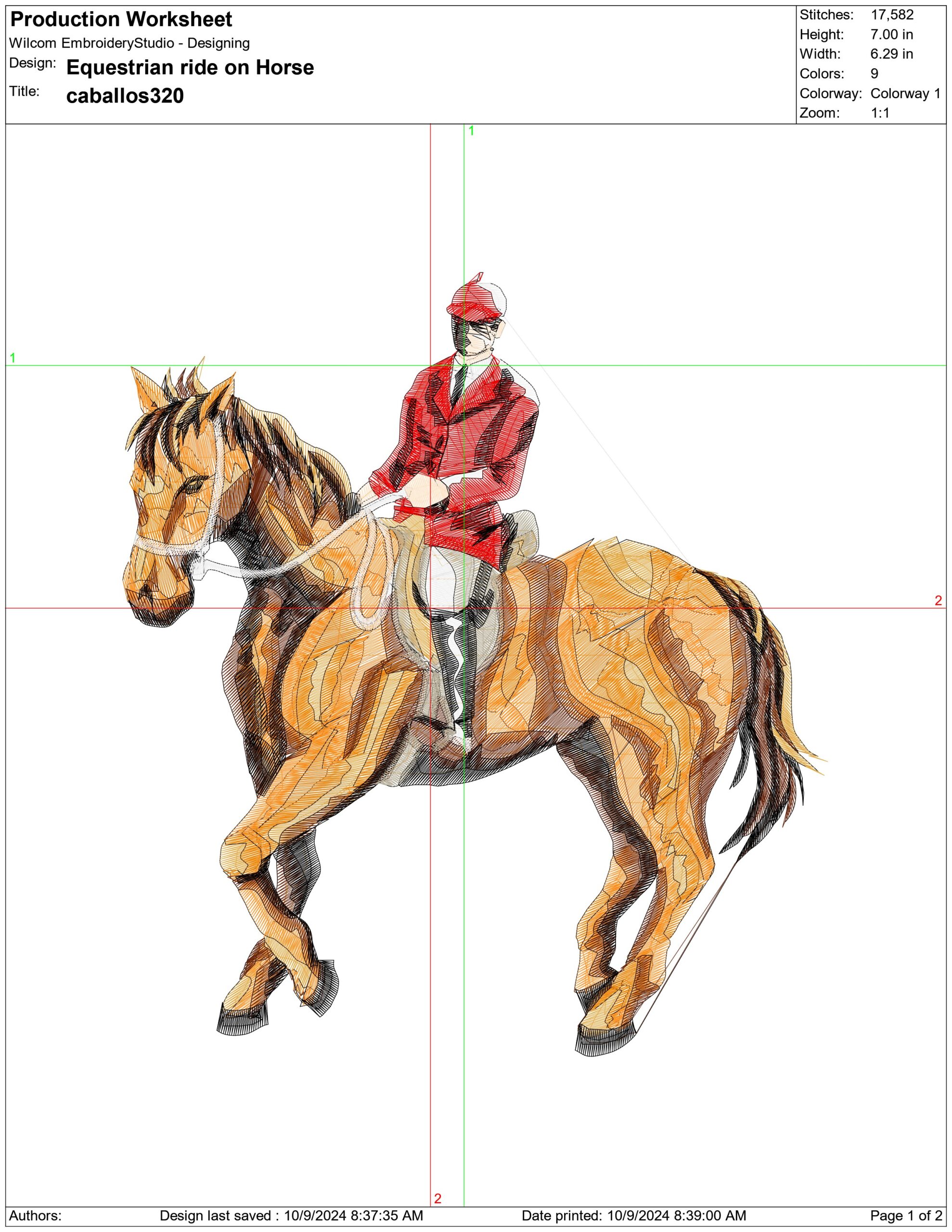Equestrian ride on Horse- Elegant embroidery design file - instant download — view 4