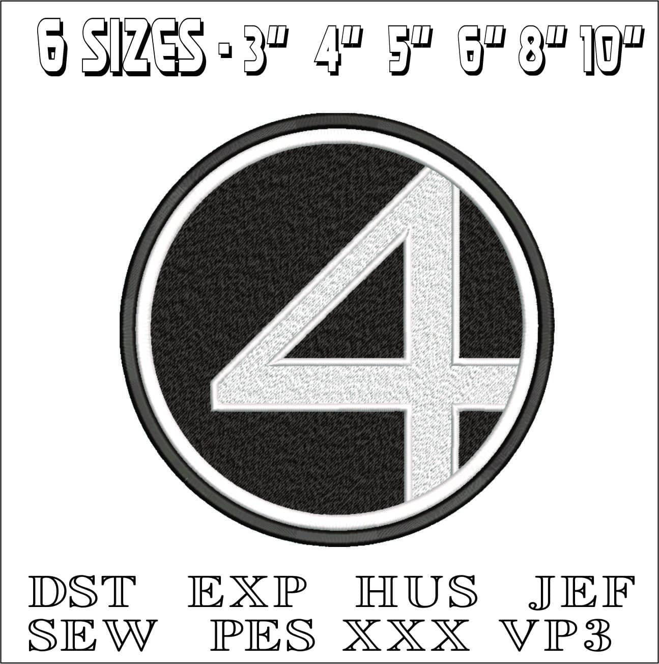 Fantastic 4- Elegant embroidery design file - instant download — view 2