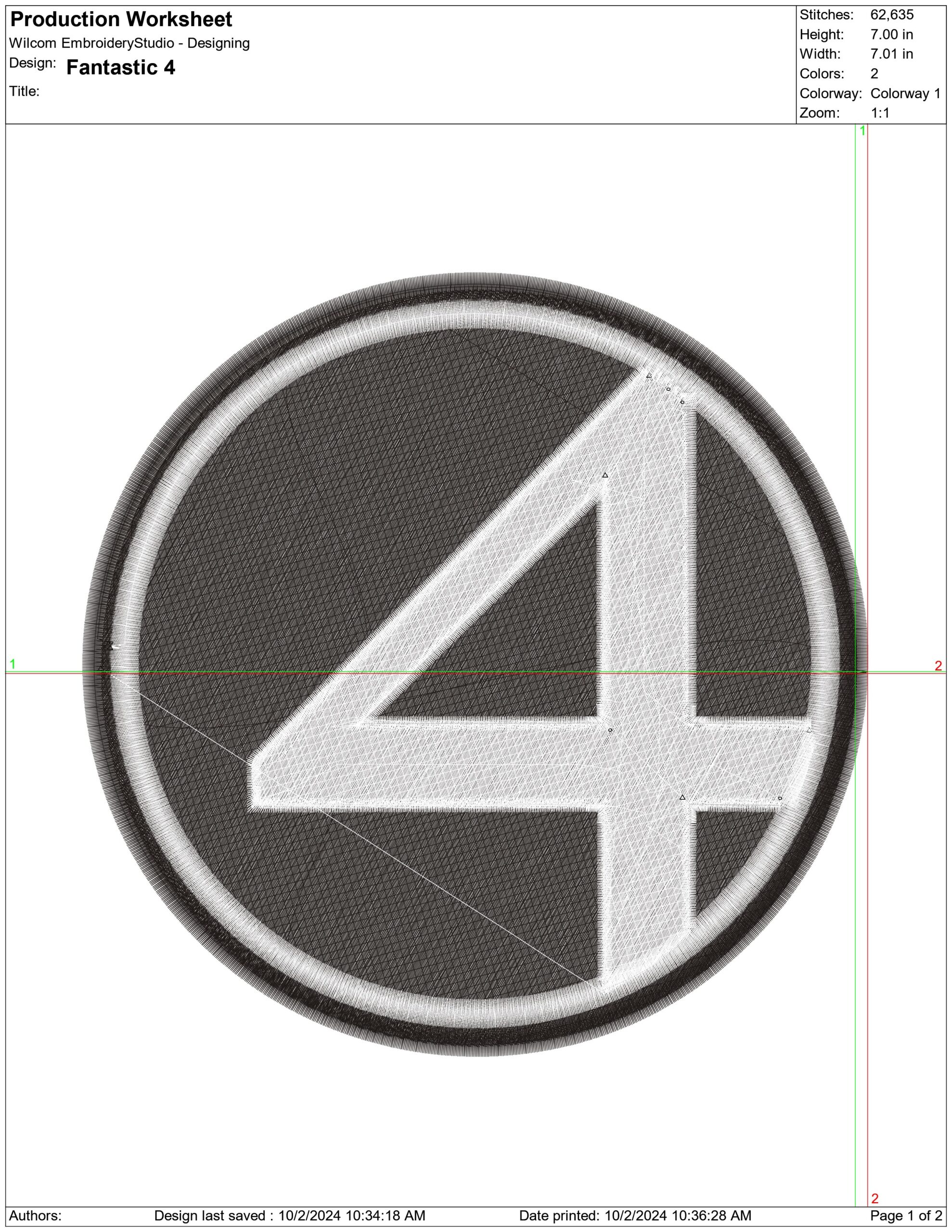 Fantastic 4- Elegant embroidery design file - instant download — view 4