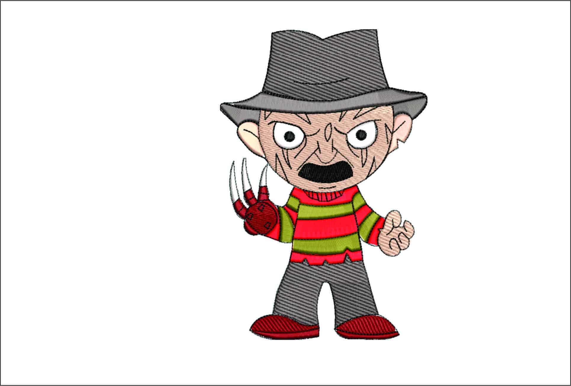 Freddie Halloween- Elegant embroidery design file - instant download