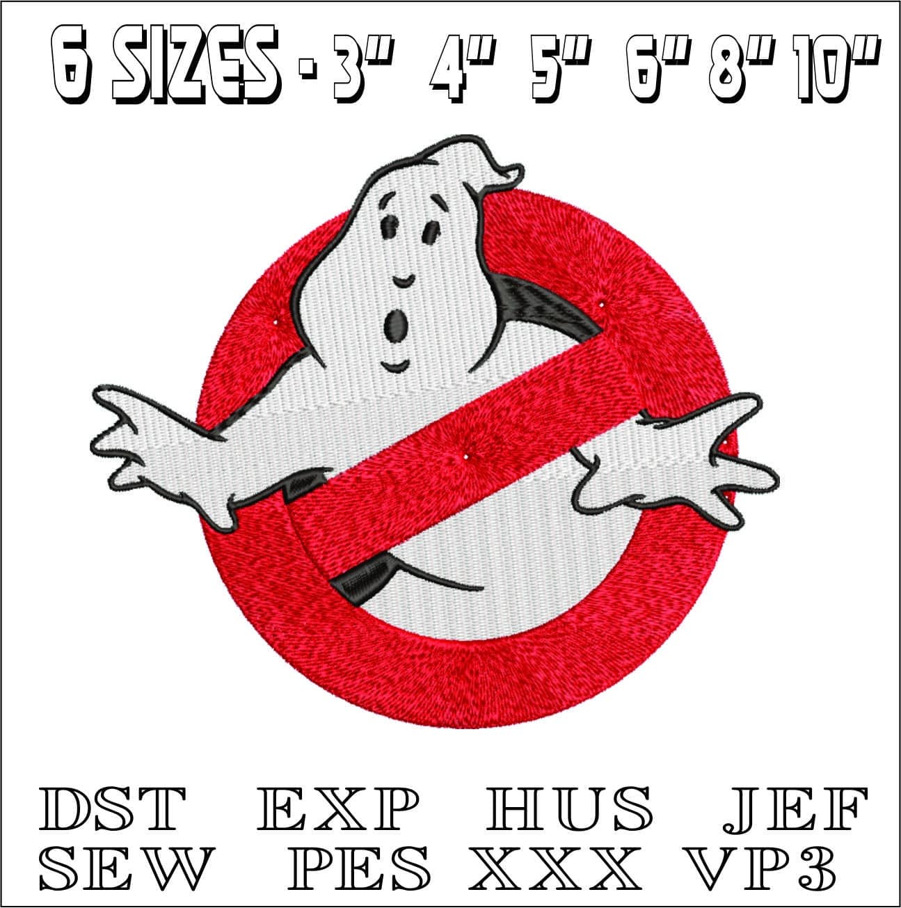 GhostBusters- Elegant embroidery design file - instant download — view 2