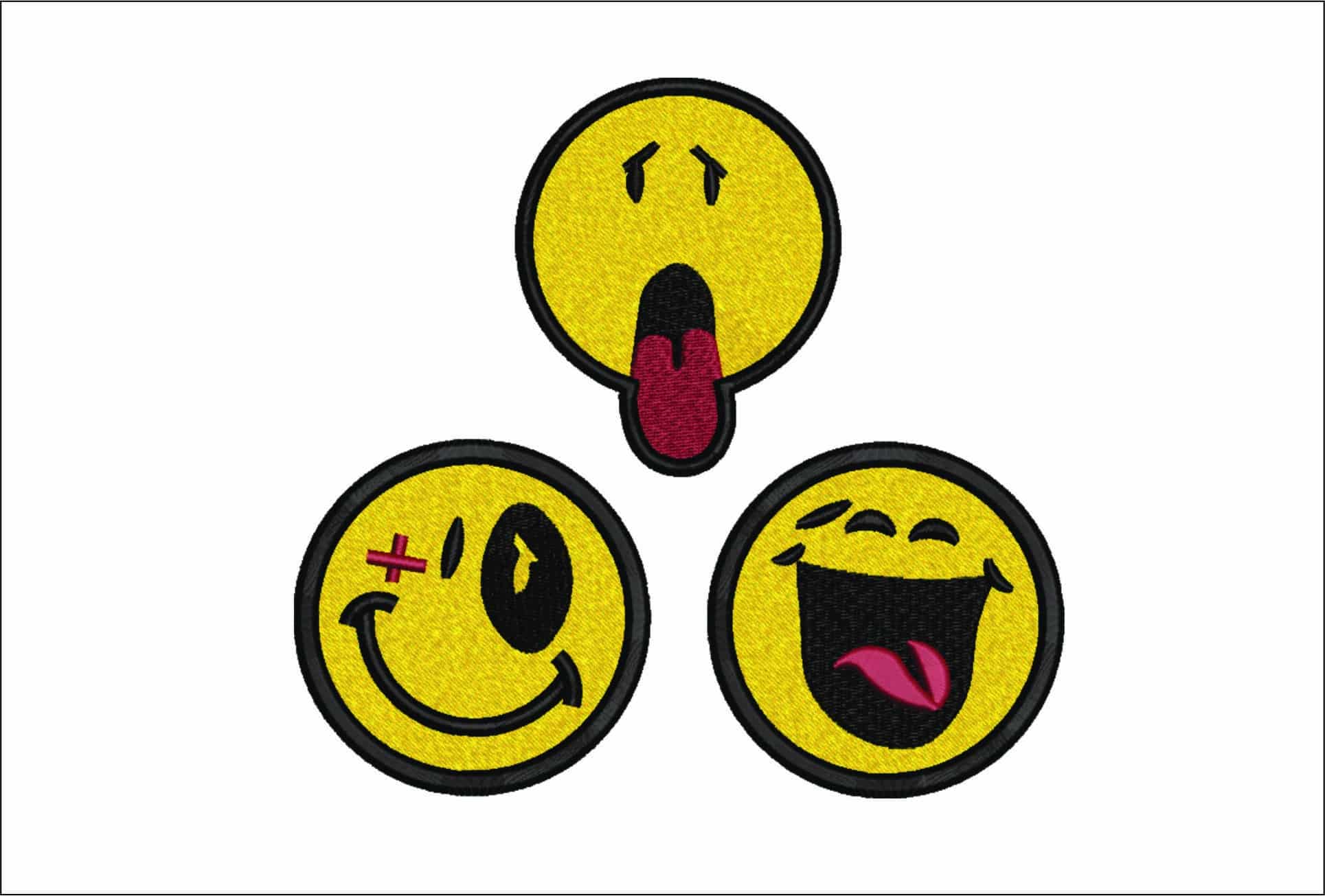 Funny Face- Elegant embroidery design file - instant download