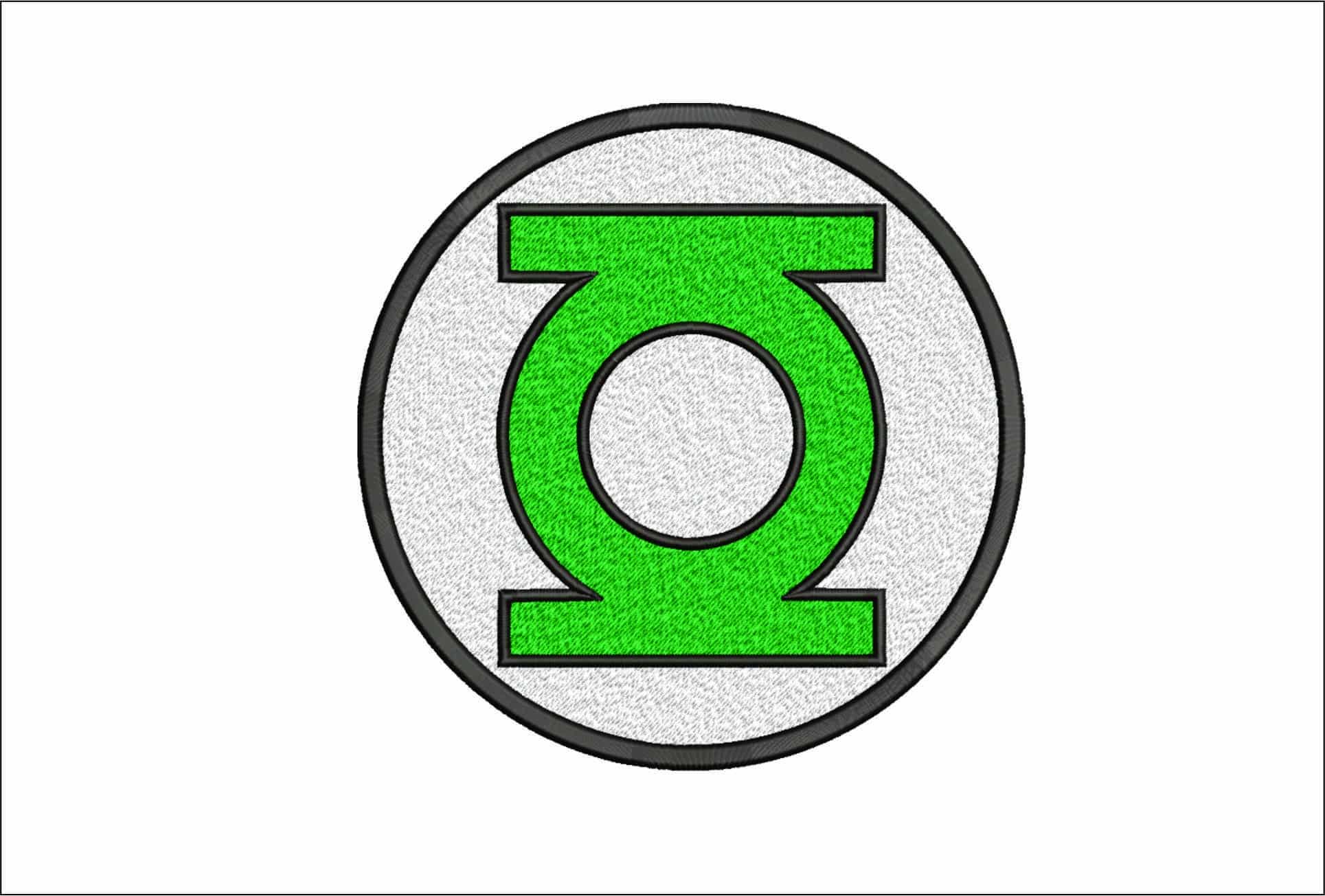 Green Lattern Sign- Elegant embroidery design file - instant download