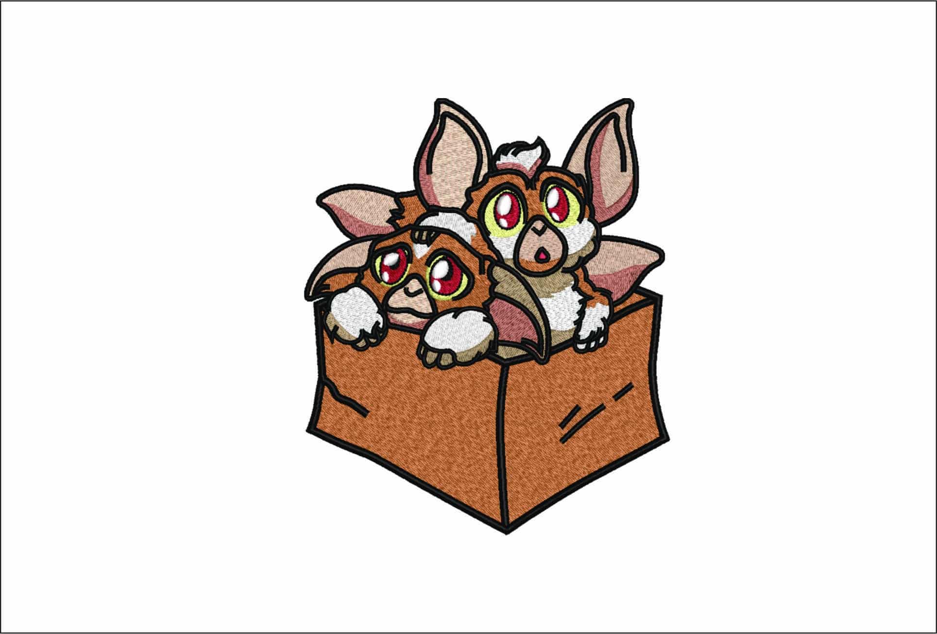 Gremlins- Elegant embroidery design file - instant download