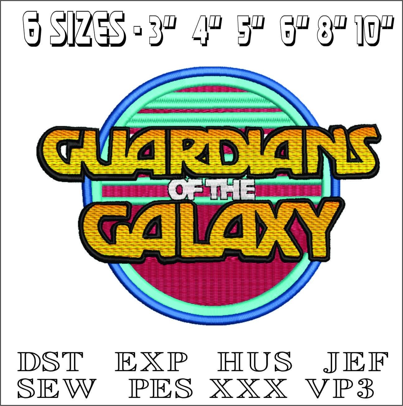 Guardian Galaxy- Elegant embroidery design file - instant download — view 2